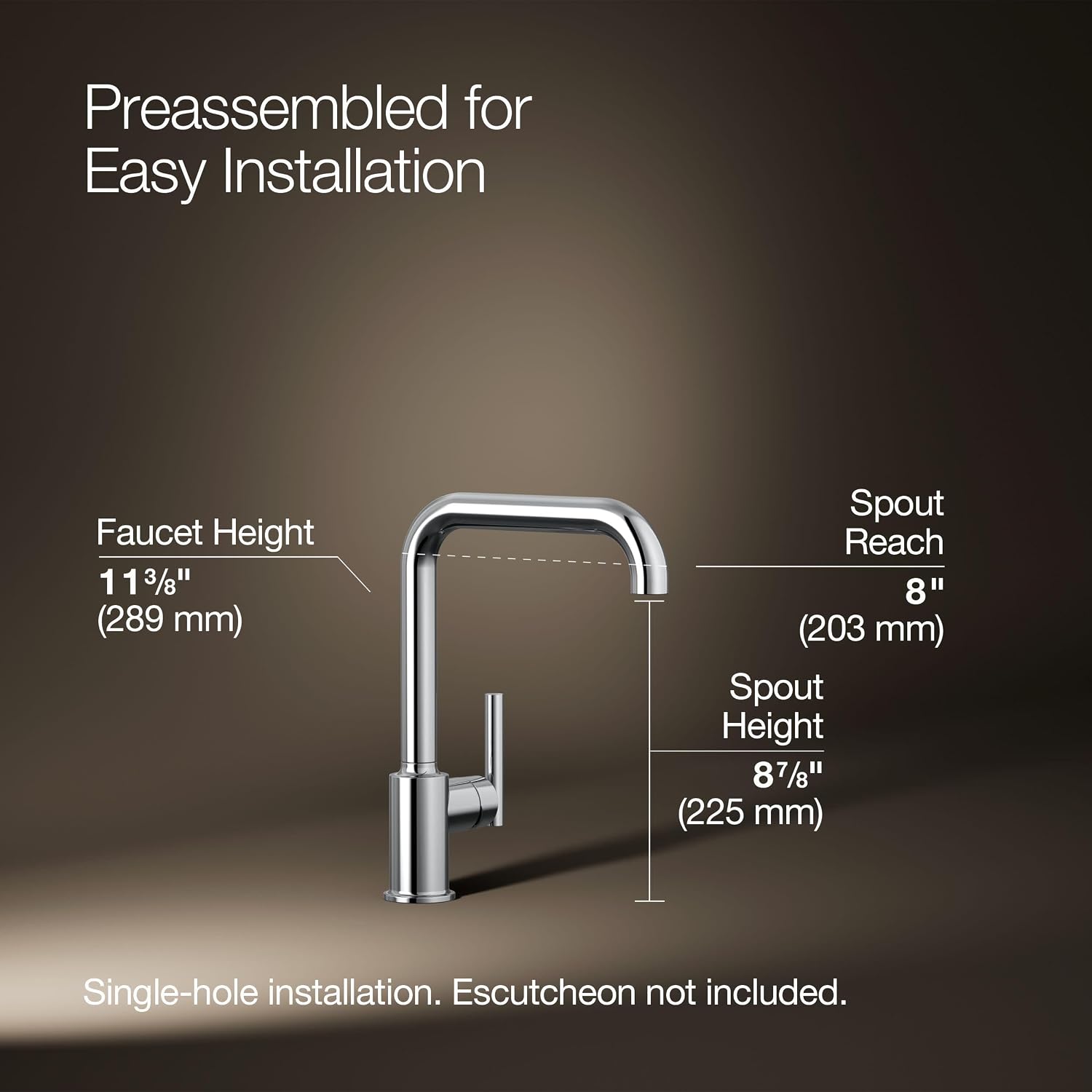 KOHLER Purist Single-handle kitchen sink faucet