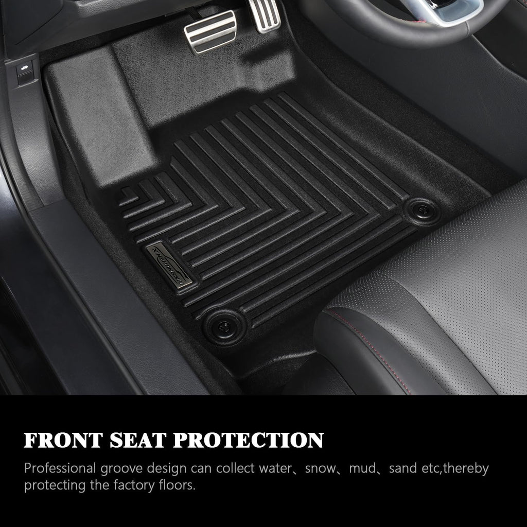 Floor Mats & Cargo Liner for 2006 2007 2008 2009 2010 2011 2012 Toyota RAV4,1st 2nd Row with Trunk Mat,TPE All Weather Protection Slush Floor Liner Black