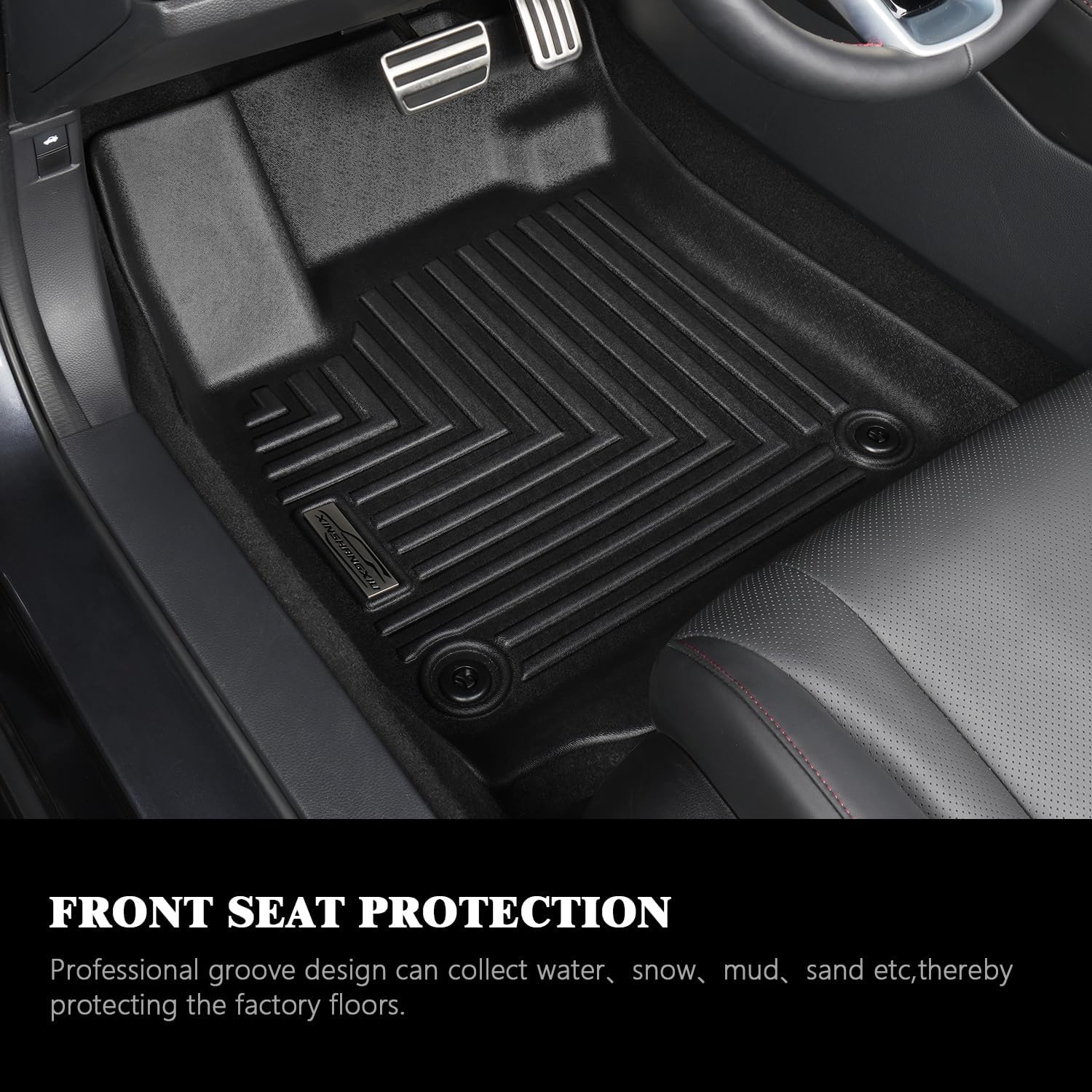 Floor Mats & Cargo Liner for 2017-2023 2024 2025 2026 Chrysler Pacifica(No Hybrid Models),1st & 2nd & 3rd Row with Trunk mat Full Set,TPE All Weather Car Mats
