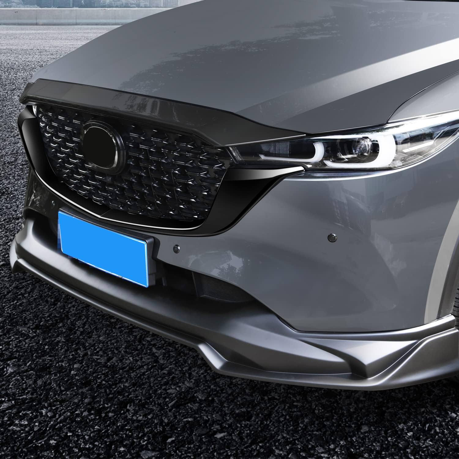HIGH FLYING for Mazda CX-5 CX5 2022 2023 2024 2025 Exterior Accessories Car Front Grille Inserts Cover Molding ABS Glossy Black 2pcs