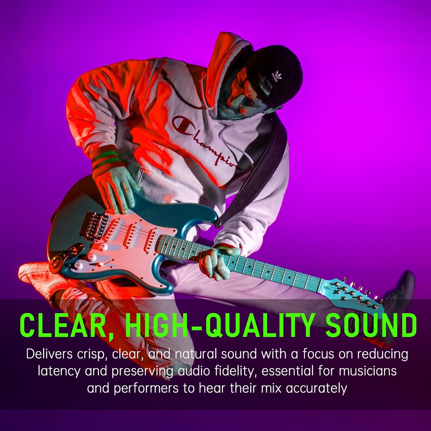 Xvive U2 Wireless Guitar System Rechargeable 2.4GHz Guitar Wireless Transmitter and Receiver for Electric Guitar Bass