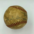 Mickey Cochrane Single Signed Inscribed Game Used Baseball 1934 MVP Season JSA - MLB Autographed Game Used Baseballs