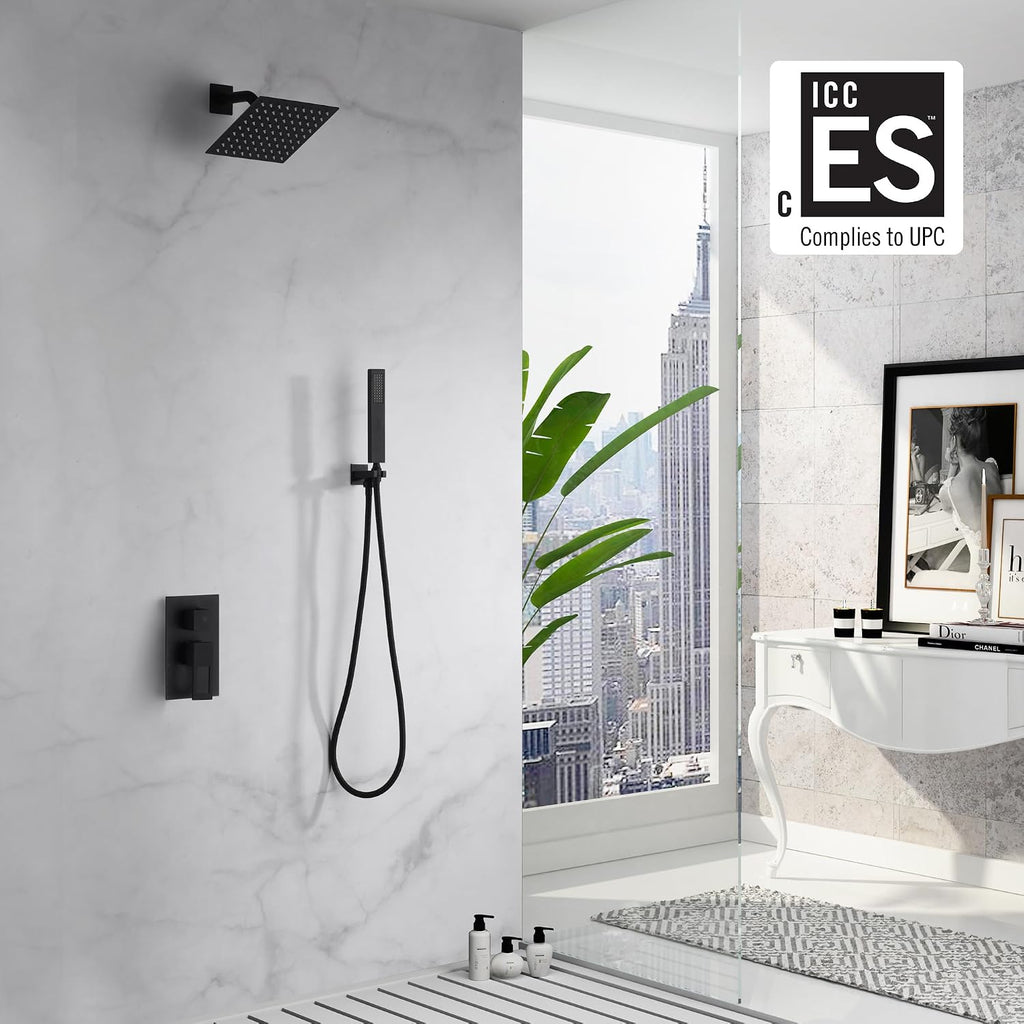 Black Shower Faucet,Matte Black shower fixtures,sumerain