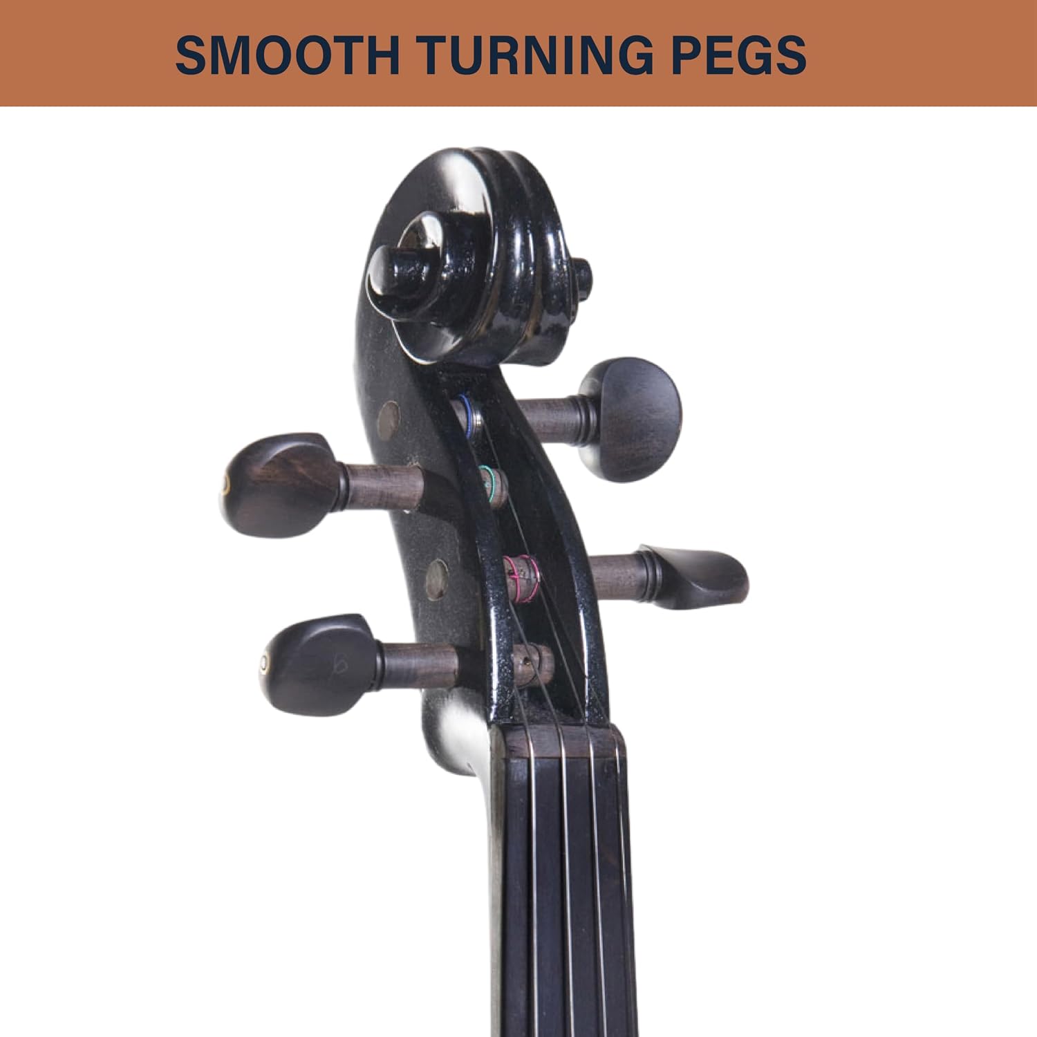 Cecilio Silent Electric Solid Wood Violin Kit with Ebony Fittings, Full Size 4/4 Electric Violin for Beginner and Professional Musicians, Black Metallic