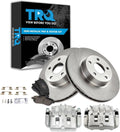 TRQ Front Brake Pad and Rotor Set Semi Metallic Vented Rotors Calipers Compatible with 2000 Subaru Outback
