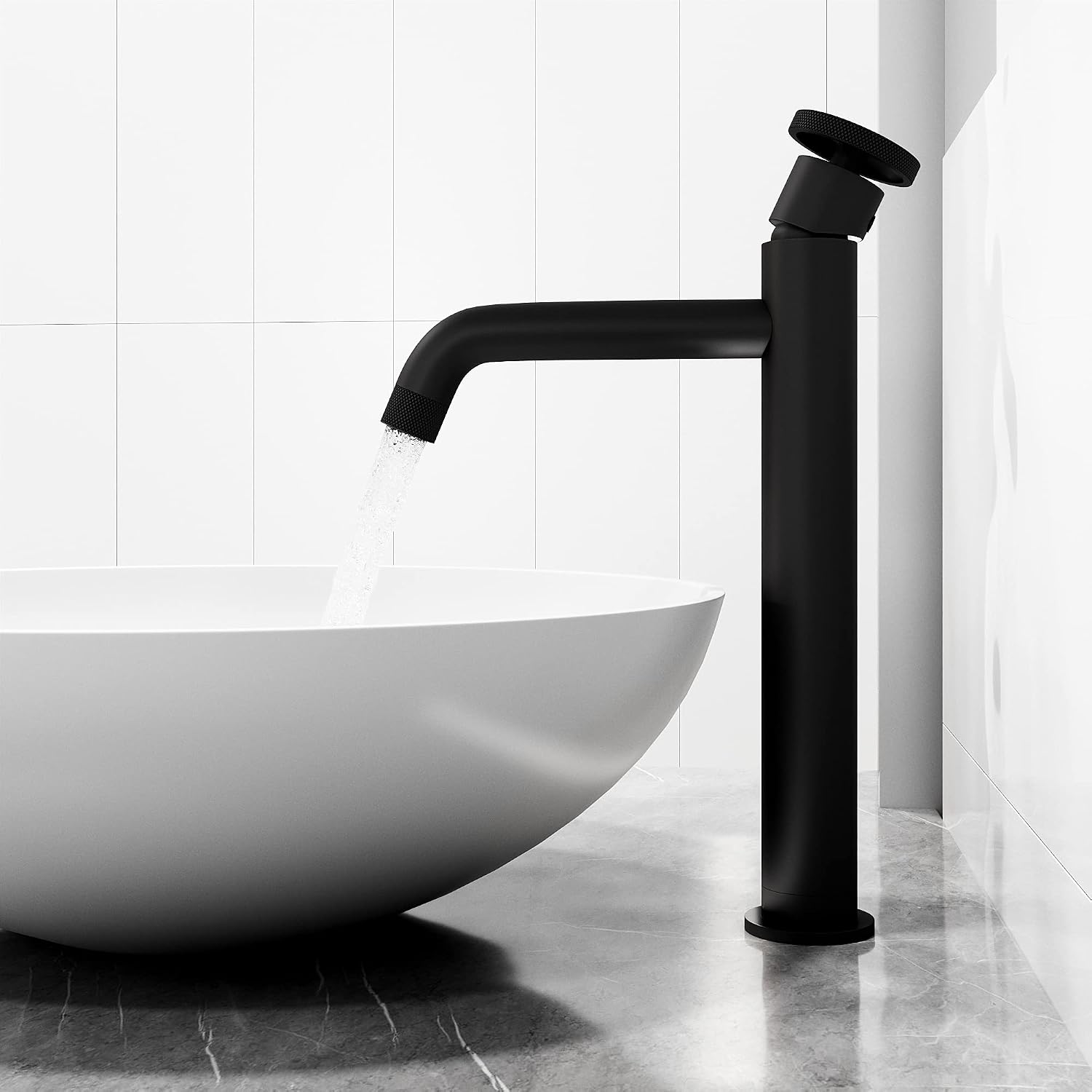 VIGO Cass Single-Handle Single-Hole Mount Vessel Bathroom Sink Faucet, 12-Inch, Matte Black, Modern Design, Solid Brass, 1.2 GPM WaterSense & Ceramic Disc Valve, Corrosion-Resistant