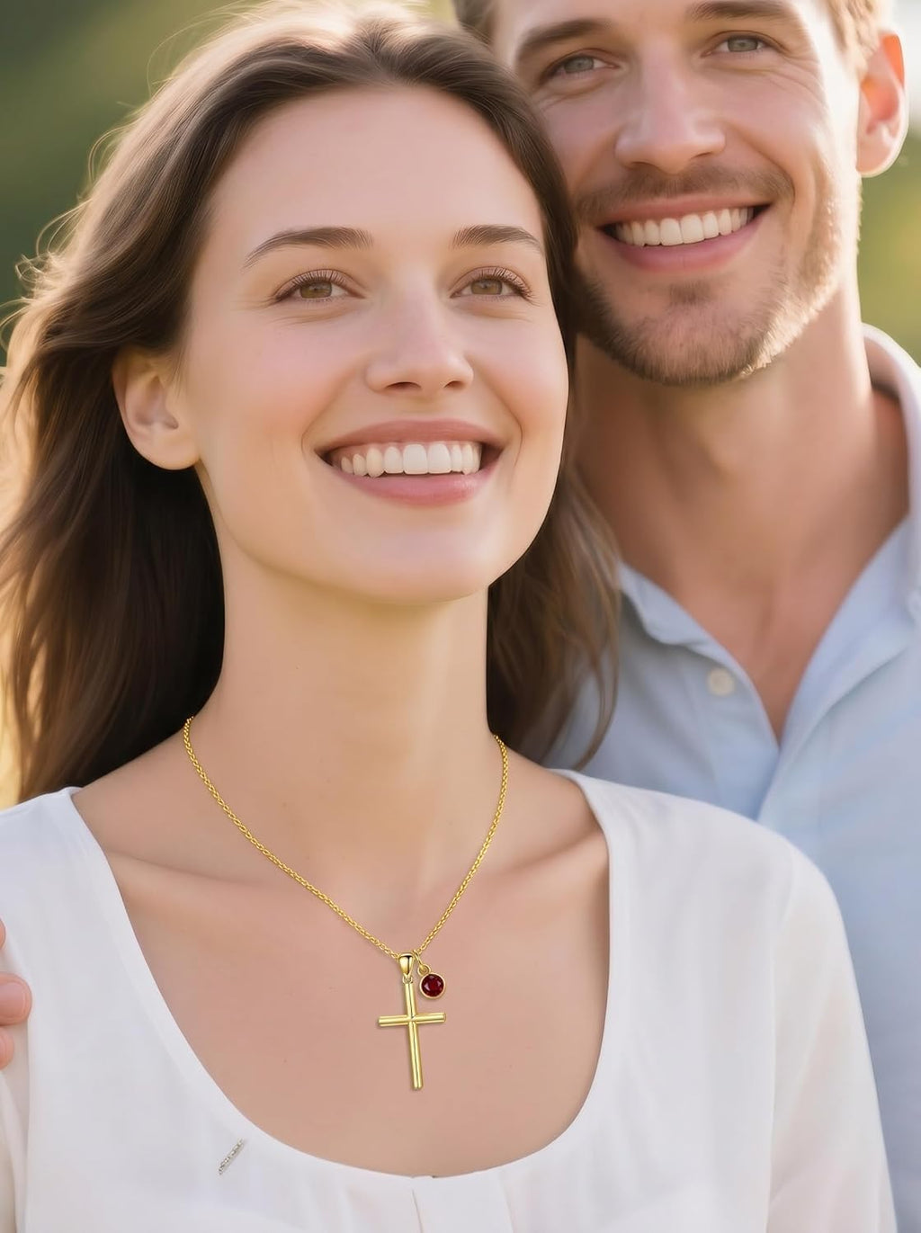 18K Gold Cross Pendant for Women Gold Cross Necklace 18K Gold Jewelry Religious Gift