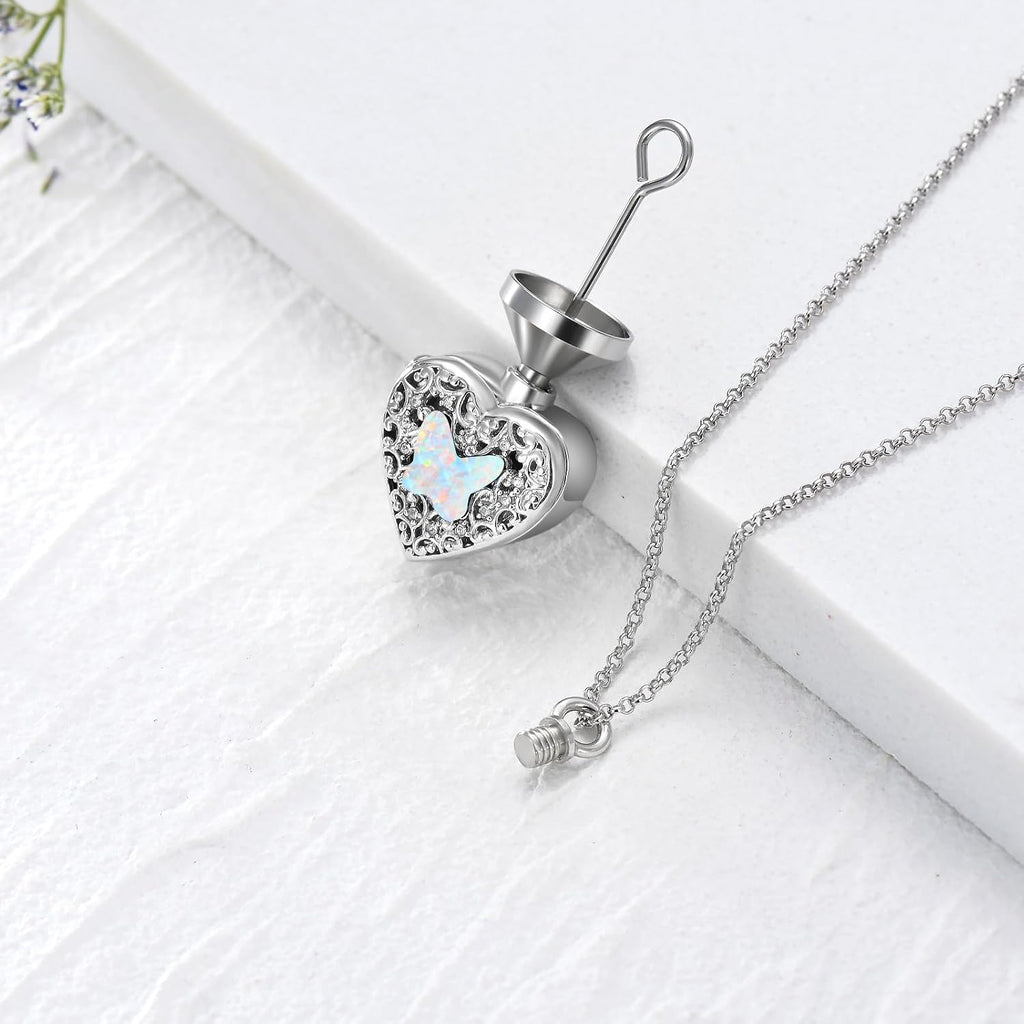 Dorunmo Personalized Heart Urn Locket Necklace for Ashes and Pictures 925 Sterling Silver Customized Locket Memorial Keepsake Cremation Jewelry for Ashes for Women Men Keep Someone Near to You