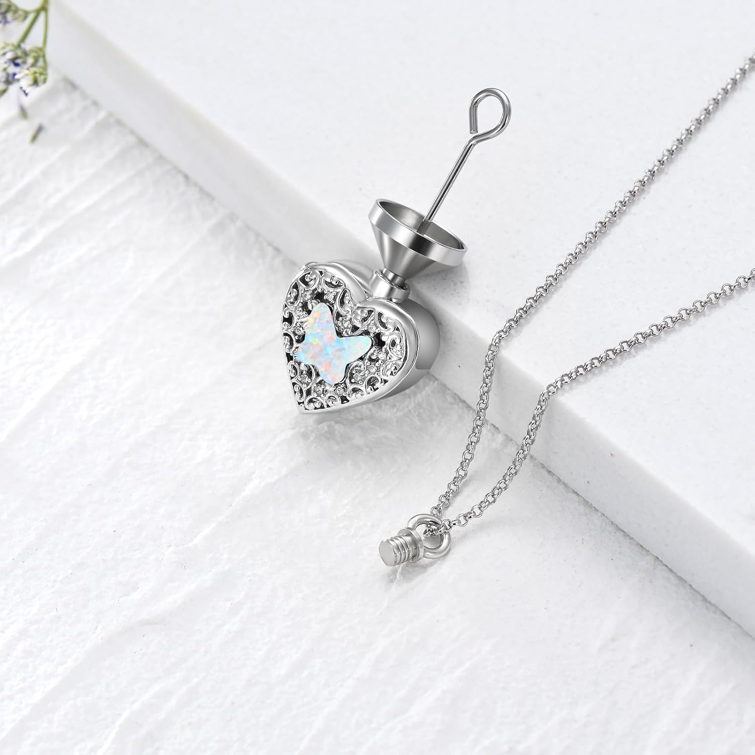 Dorunmo Personalized Heart Urn Locket Necklace for Ashes and Pictures 925 Sterling Silver Customized Locket Memorial Keepsake Cremation Jewelry for Ashes for Women Men Keep Someone Near to You