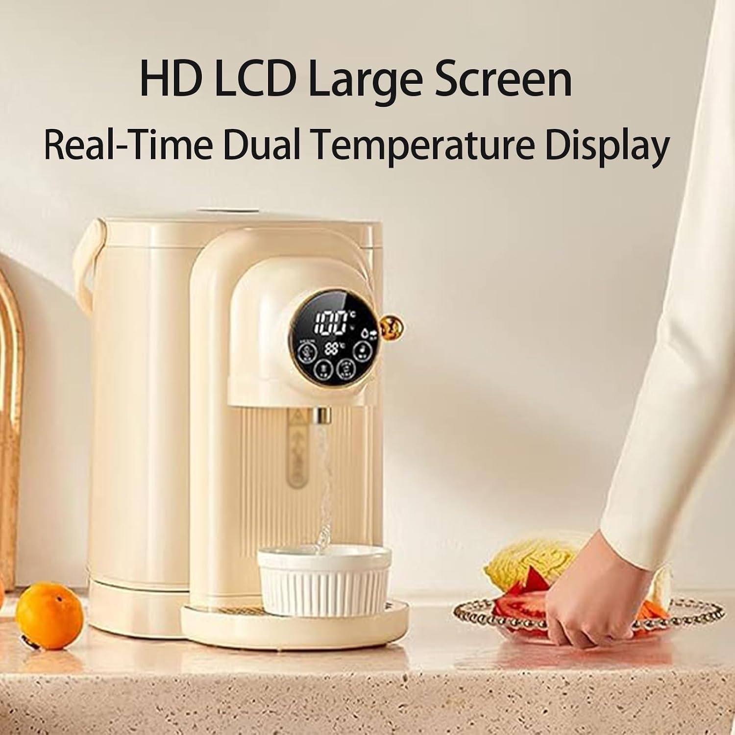 Instant Hot Water Dispenser,Smart Water Dispenser,3.8L Capacity,6 Speed Temperature Adjustment,Touch Control Operation