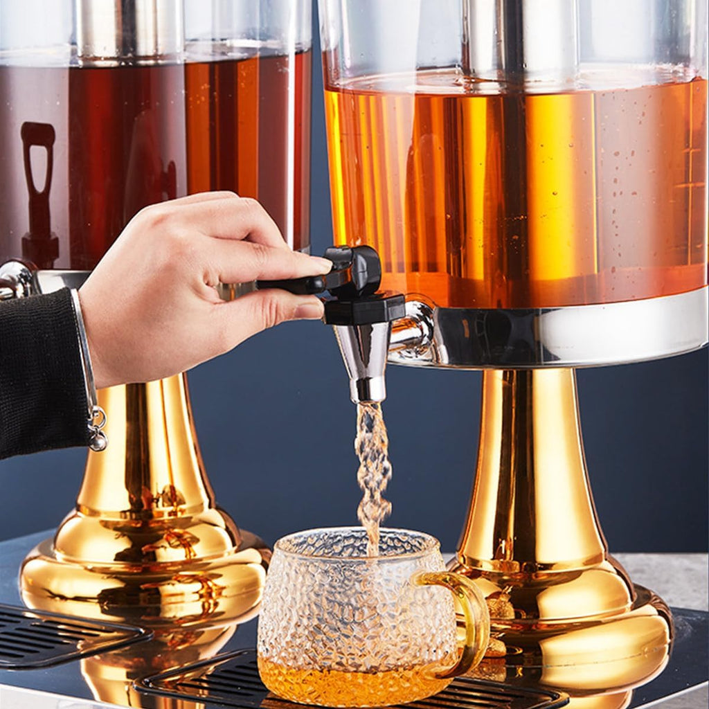 Drink Beverage Dispensers for Parties Breakfast Buffet Bars Hotels, 16/24 L Stainless Steel Beverage Tea Dispenser Water Dispenser,Silver-16L,Gold,24L