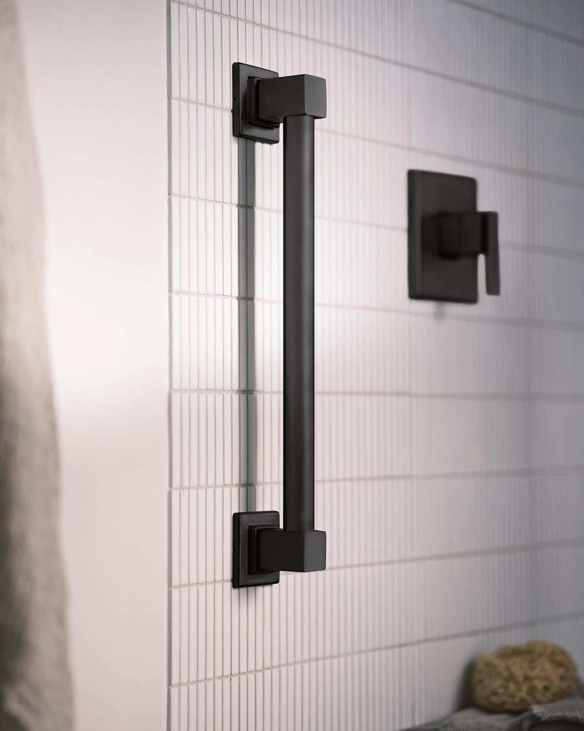 Moen YG8818BL 90 Degree Bathrrom Safety 18-Inch Stanless Steel Grab Bar