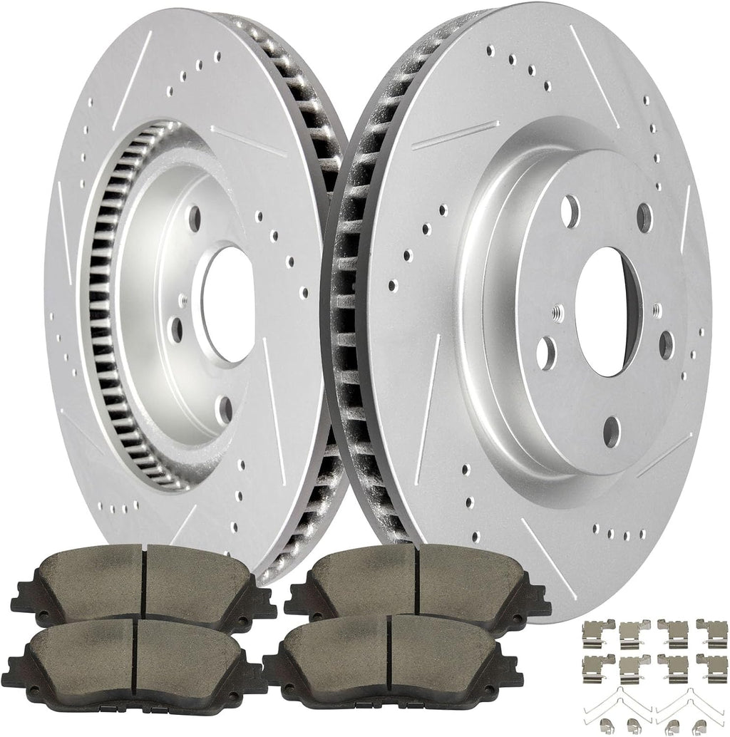 SCITOO Front 11.65' Brake Pads and Rotors Kits Replacement For Toyota For Camry 2018-2019,For C-HR 2020-2022,For RAV4 2019-2021,FFor Venza 2021-2022