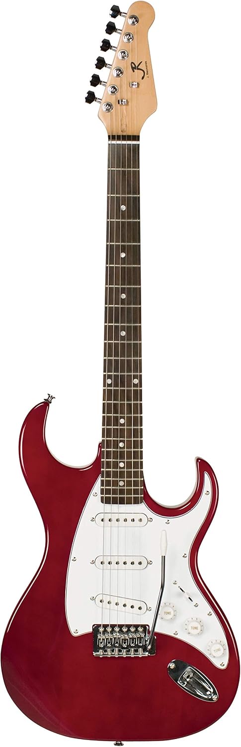 Other 6 String Electric Guitar Transparent Red, Right, Full (Other)