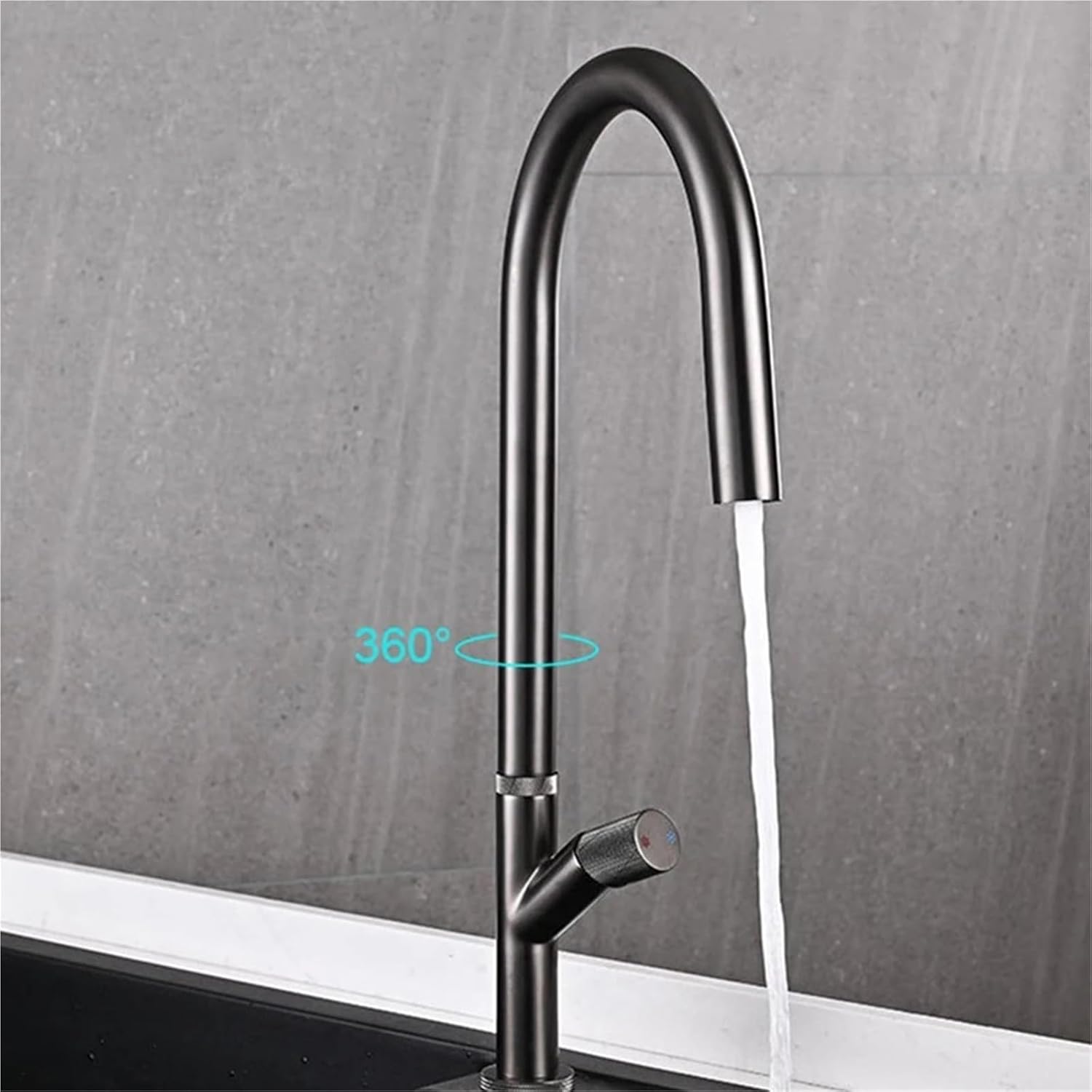 Pull-Out Kitchen Faucet 360 Rotation Hidden Nozzle Hot and Cold Water Sink Mixer Tap Deck Mounted Luxury Wash Tap(Chrome)