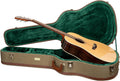 Crossrock Master Series Acoustic Guitar Case for Martin D-28 / Grand Auditorium | Olive Green Eco Tweed Fabric, Re-Engineered Shell, Leather Handle & Forest Green Velvet Interior(CRW720D28OG)
