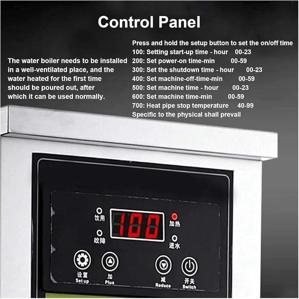 Commercial Electric Water Heater, 13.2 Gal/Hour Tabletop Hot Water Dispenser with Digital Thermostat, Non-Drip Faucet for Restaurants, Coffee Shops, Offices, Bakeries
