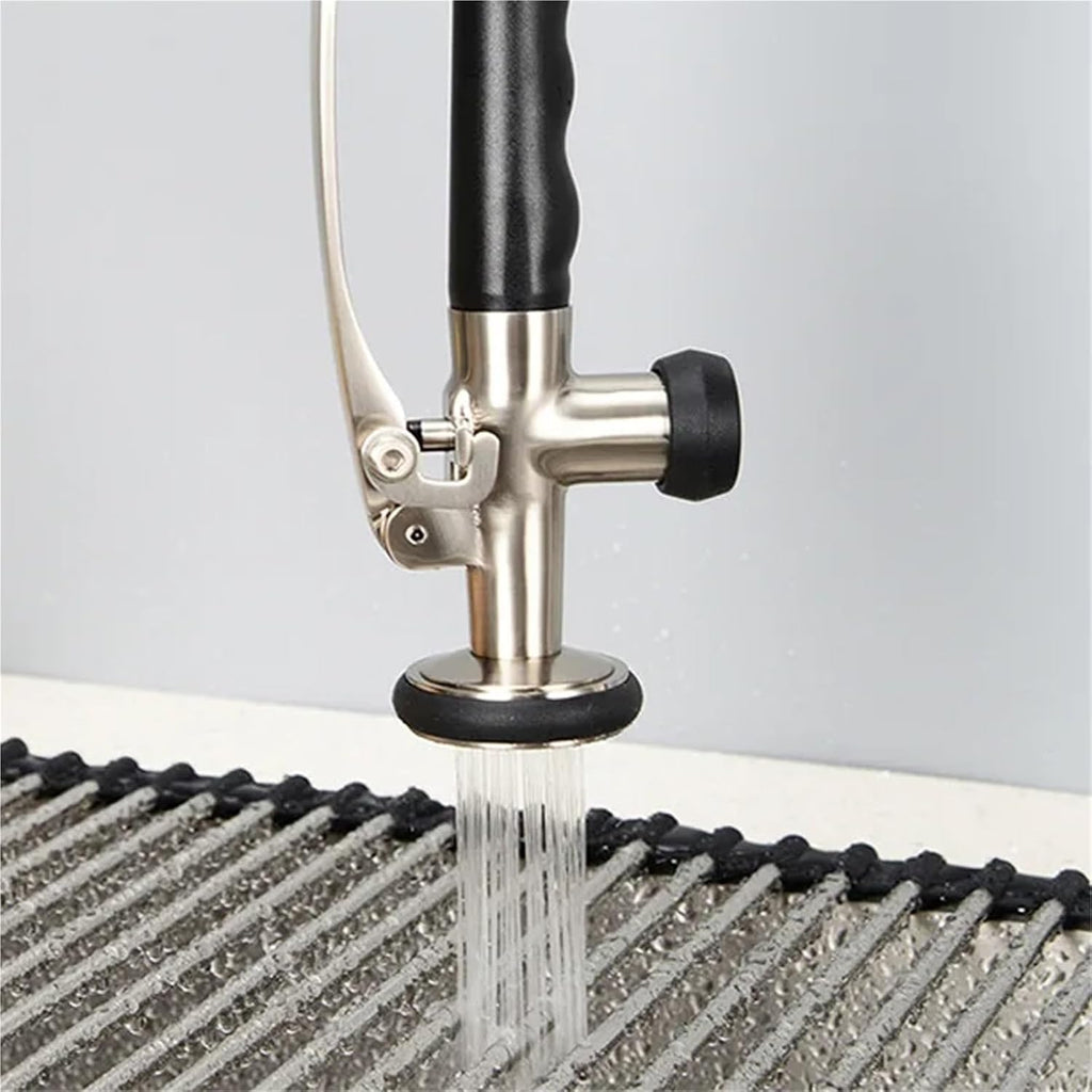 Kitchen Faucet Multifunctional Pull Out 360 Degree Rotating Kitchen Faucet Hot and Cold(Nickel)