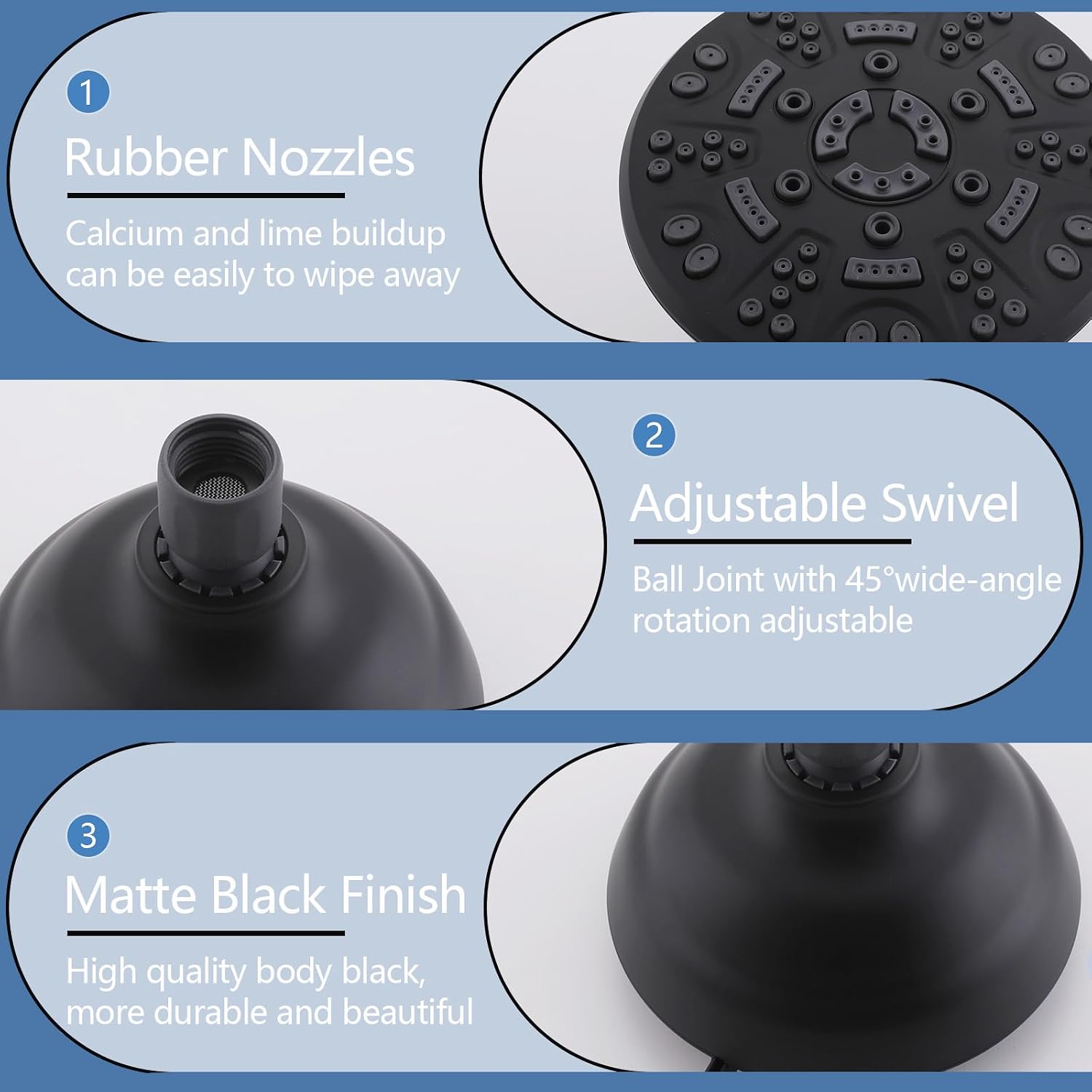 3 Handles Shower Faucet Set with Tub Spout Bathtub Shower Faucets Combo Set Shower System Complete Tub and Shower Trim Kit Shower Fixtures Matte Black