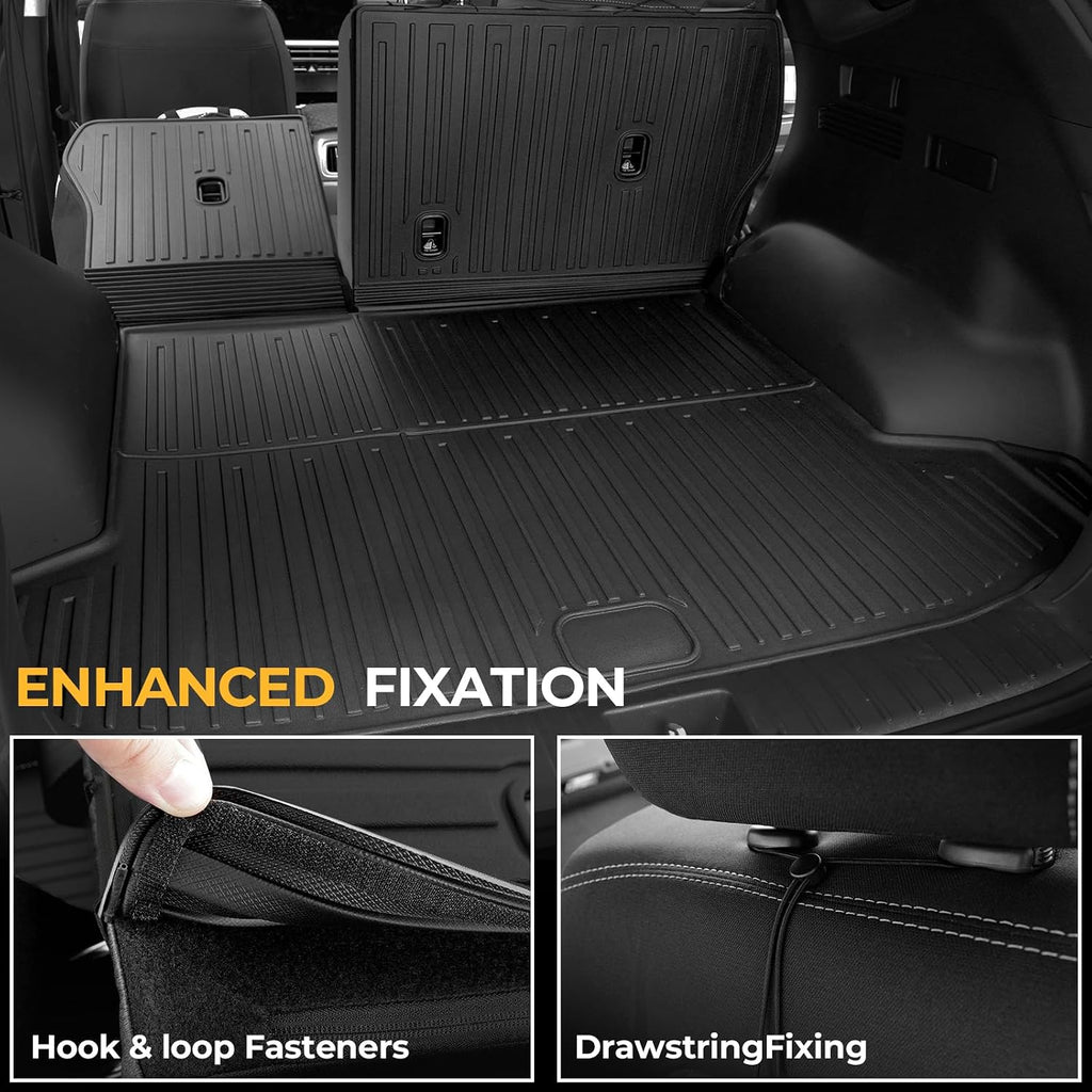 Floor Mats for Hyundai Tucson Hybrid 2022-2026, All Weather Floor Mats Trunk Cargo Liner with Backrest Protectors Accessories, Full Coverage Set (Not fit PHEV)