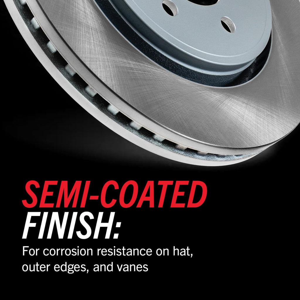 PowerStop Rear Brake Kit for Cadillac Escalade 2021-24 |Escalade ESV 2021-24 |Chevrolet Silverado 1500 2019-24 |Silverado 1500 LTD 2022 - Ceramic Brake Pads + Semi Coated Rotors Replacement, SC8173