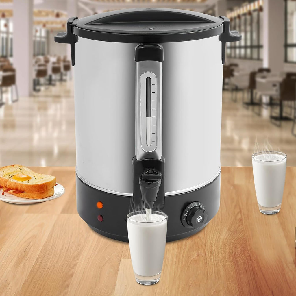 19L Hot Water Dispenser, Electric Heat Preservation Bucket, Commercial Hot Water Dispenser for Outdoor Picnics, Travels, Cafes, Buffets & Hotels, Restaurants (Black)