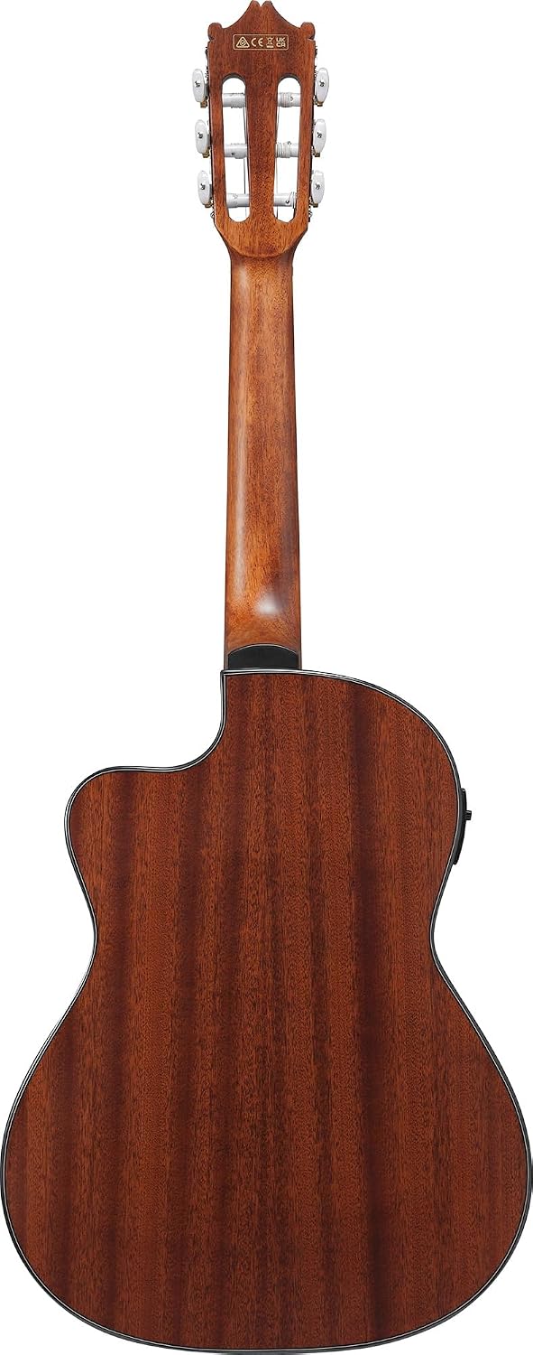 Ibanez GA5TCE3Q 3/4-Size Classical Acoustic-Electric Guitar - Amber High Gloss Bundle with Case, Tuner, Strap, Strings, Picks, Austin Bazaar Instructional DVD, and Polishing Cloth