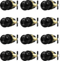 Probrico Black Door Knobs, Interior Door Knobs with Round Ball Knob, Matte Black Privacy Door Knob for Bedroom Bathroom, 12 Pack