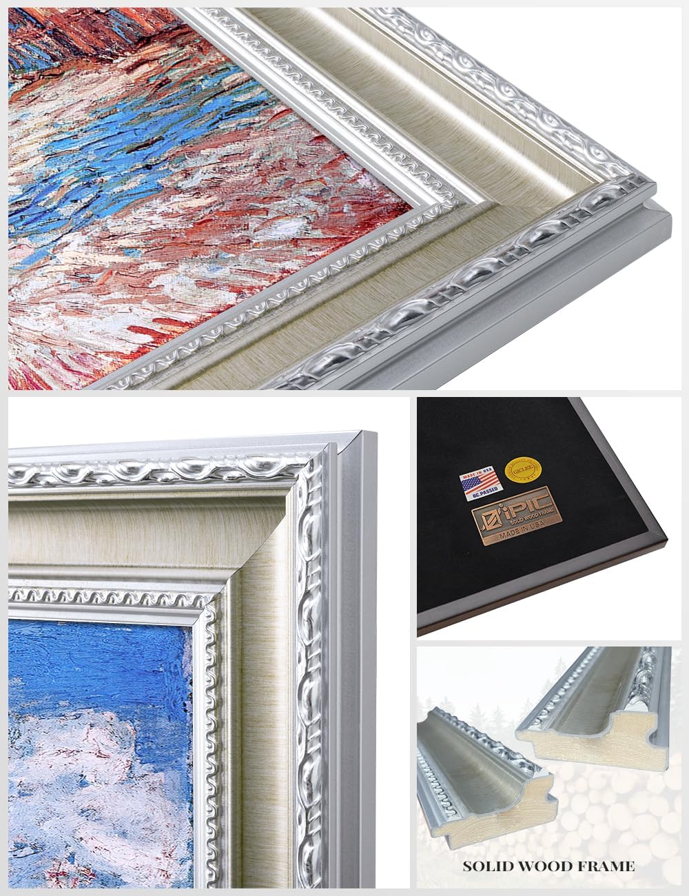 IPIC - Vincent Van Gogh's Reminiscence of Mauve, Classic World Art Reproduction. Giclee Prints on Acid Free Cotton Canvas with Solid Wood Frame, Total size: W 24.8' x H 20.8'
