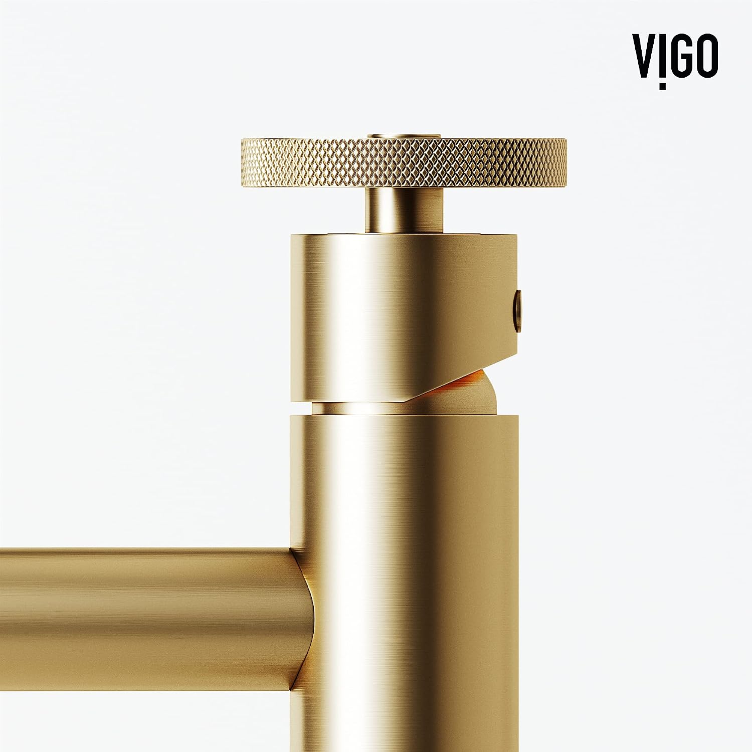 VIGO Cass Single-Handle Single-Hole Mount Vessel Bathroom Sink Faucet, 12-Inch, Matte Brushed Gold, Modern Design, Solid Brass, 1.2 GPM WaterSense & Ceramic Disc Valve, Corrosion-Resistant