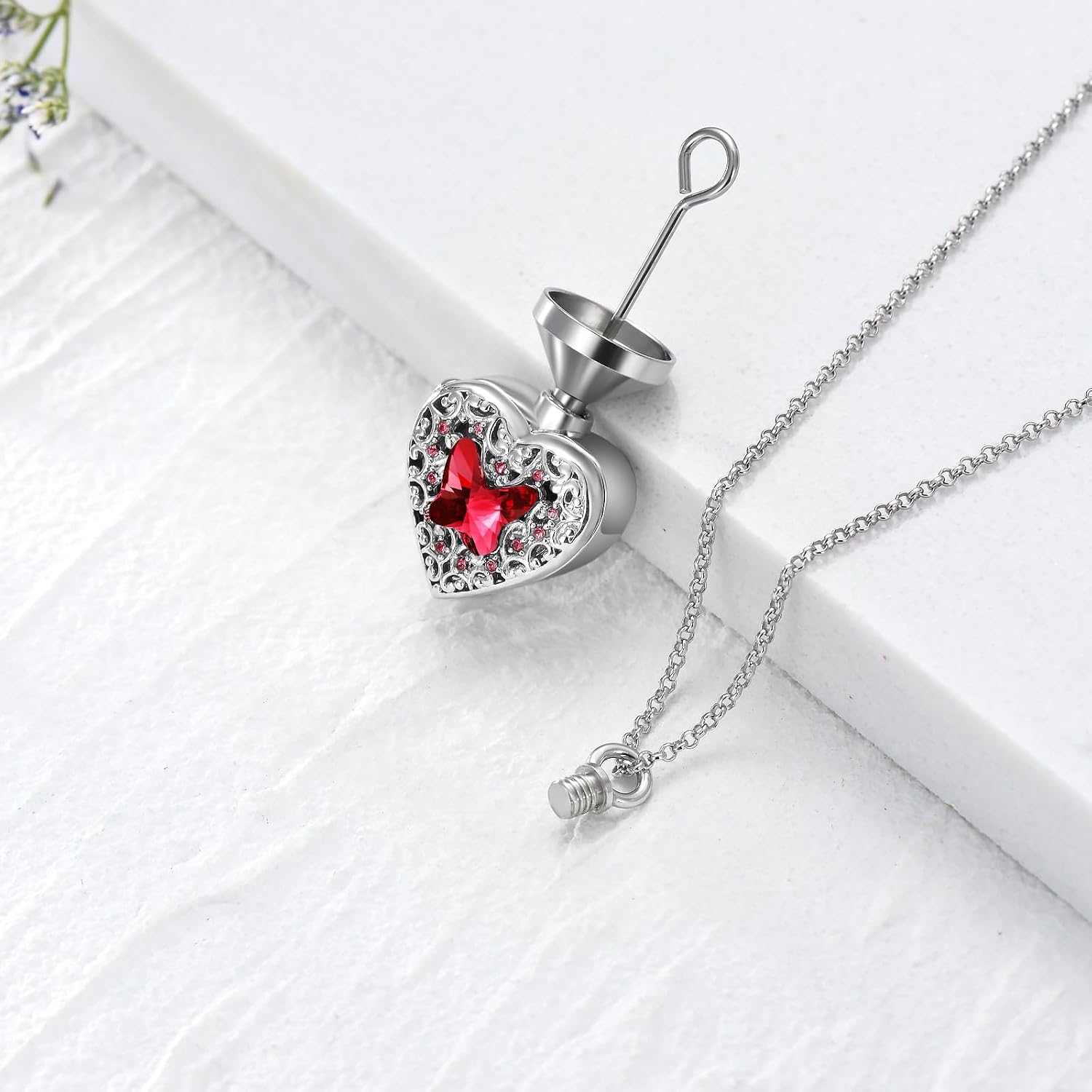 Dorunmo Personalized Heart Urn Locket Necklace for Ashes and Pictures 925 Sterling Silver Customized Locket Memorial Keepsake Cremation Jewelry for Ashes for Women Men Keep Someone Near to You