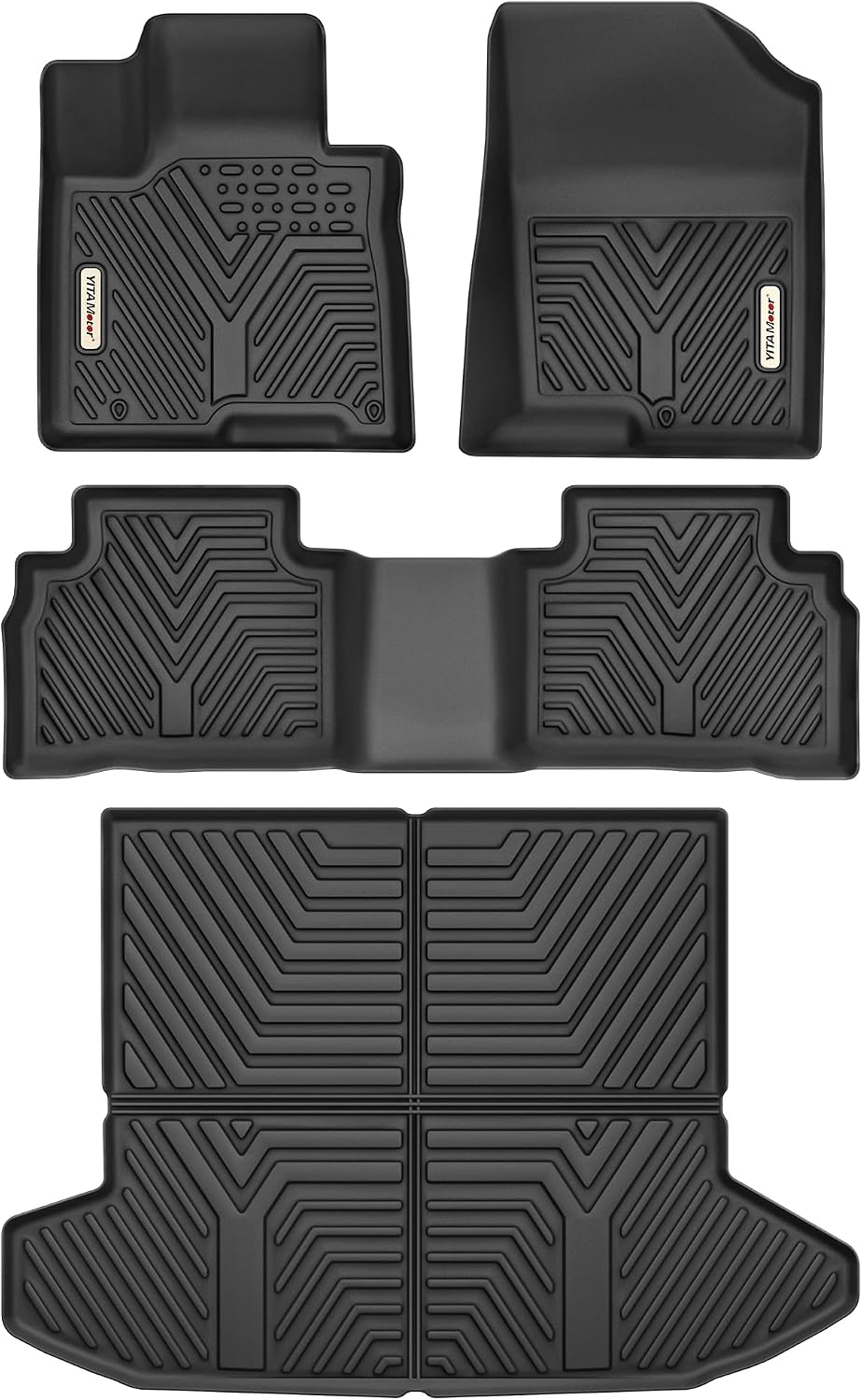 YITAMOTOR Floor Mats & Cargo Liner for Hyundai Tucson 2022-2025 2026 (Not Fit Hybrid & PHEV), Includes 2 Rows and Cargo Liner Set, All Weather Protection TPE Floor Liners,Trunk Mat Accessories, Black