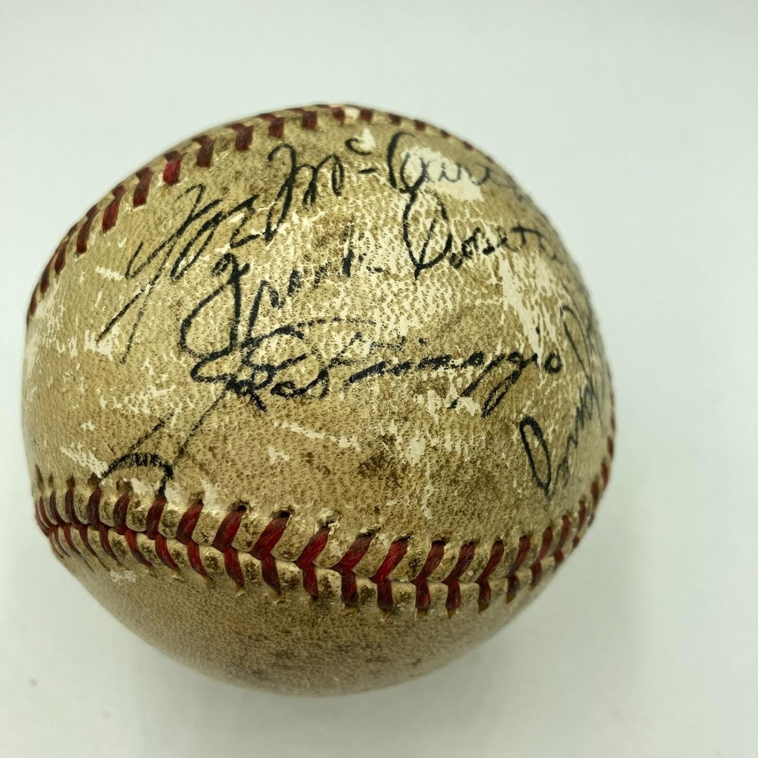 1936 Joe Dimaggio Rookie Signed Game Used Baseball With Joe Mccarthy JSA COA - MLB Autographed Game Used Baseballs