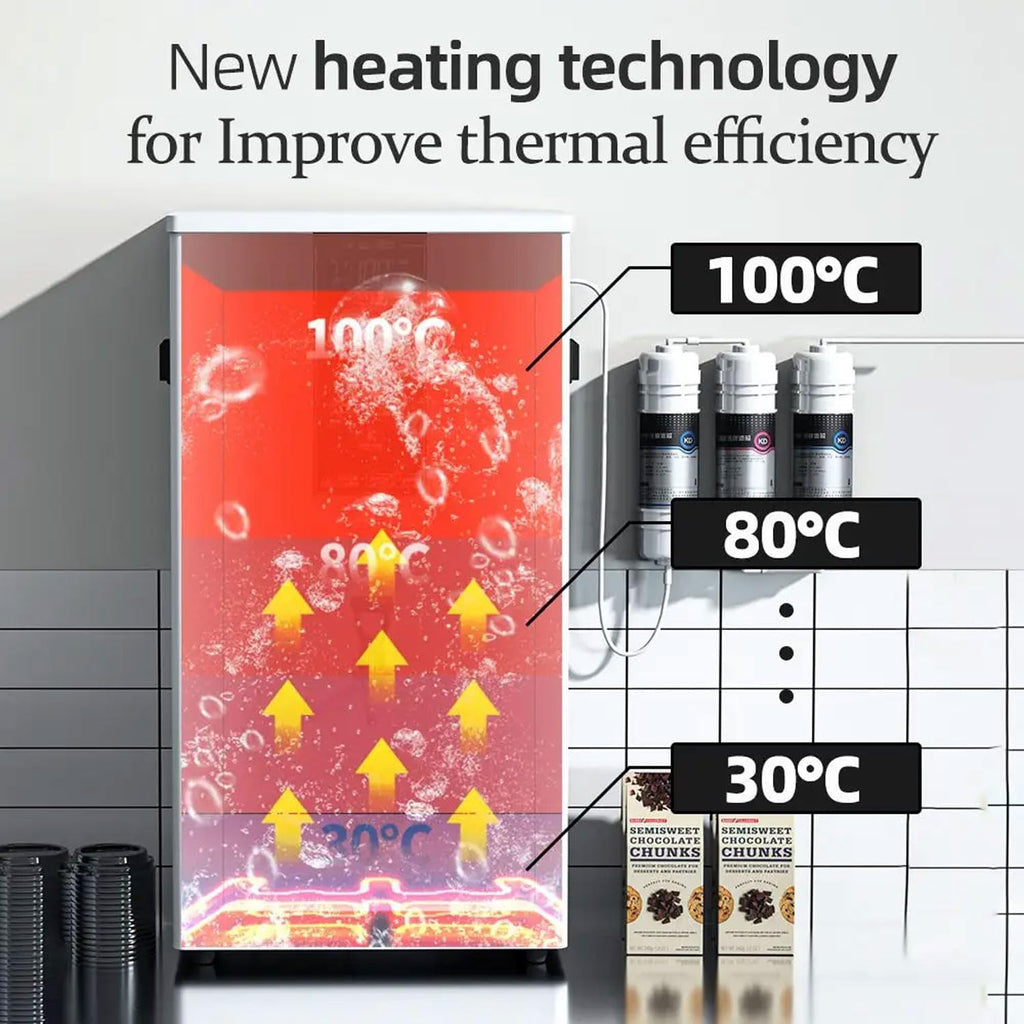 Commercial Hot Water Dispenser, 80L/H Wall-Mounted Automatic Hot Water Pot with LCD Display, 3000W Stainless Steel Multifunctional Drinking Water Equipment for Restaurants, Coffee Shops, Bars
