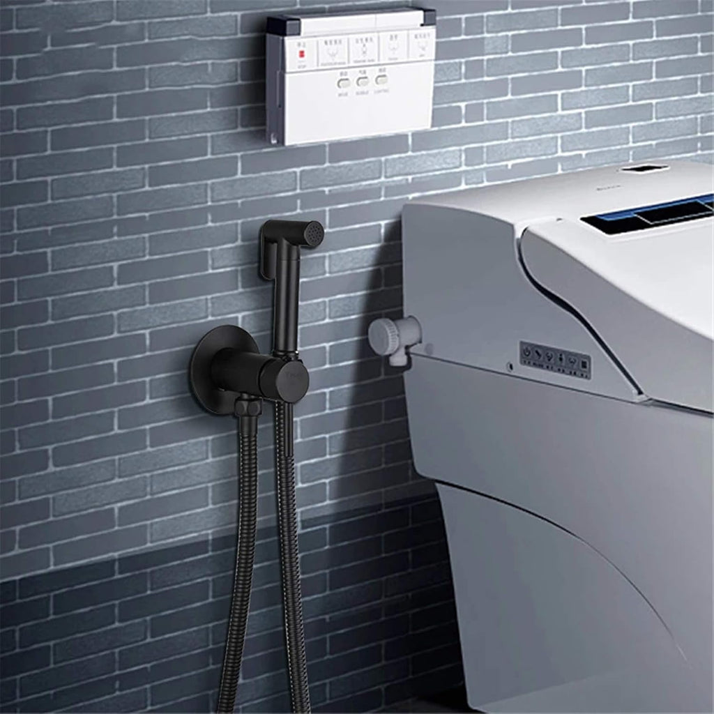 Black Bidet Faucets Cold & Hot Water Mixer Washer Muslim Shower hygienic Wall Mounted