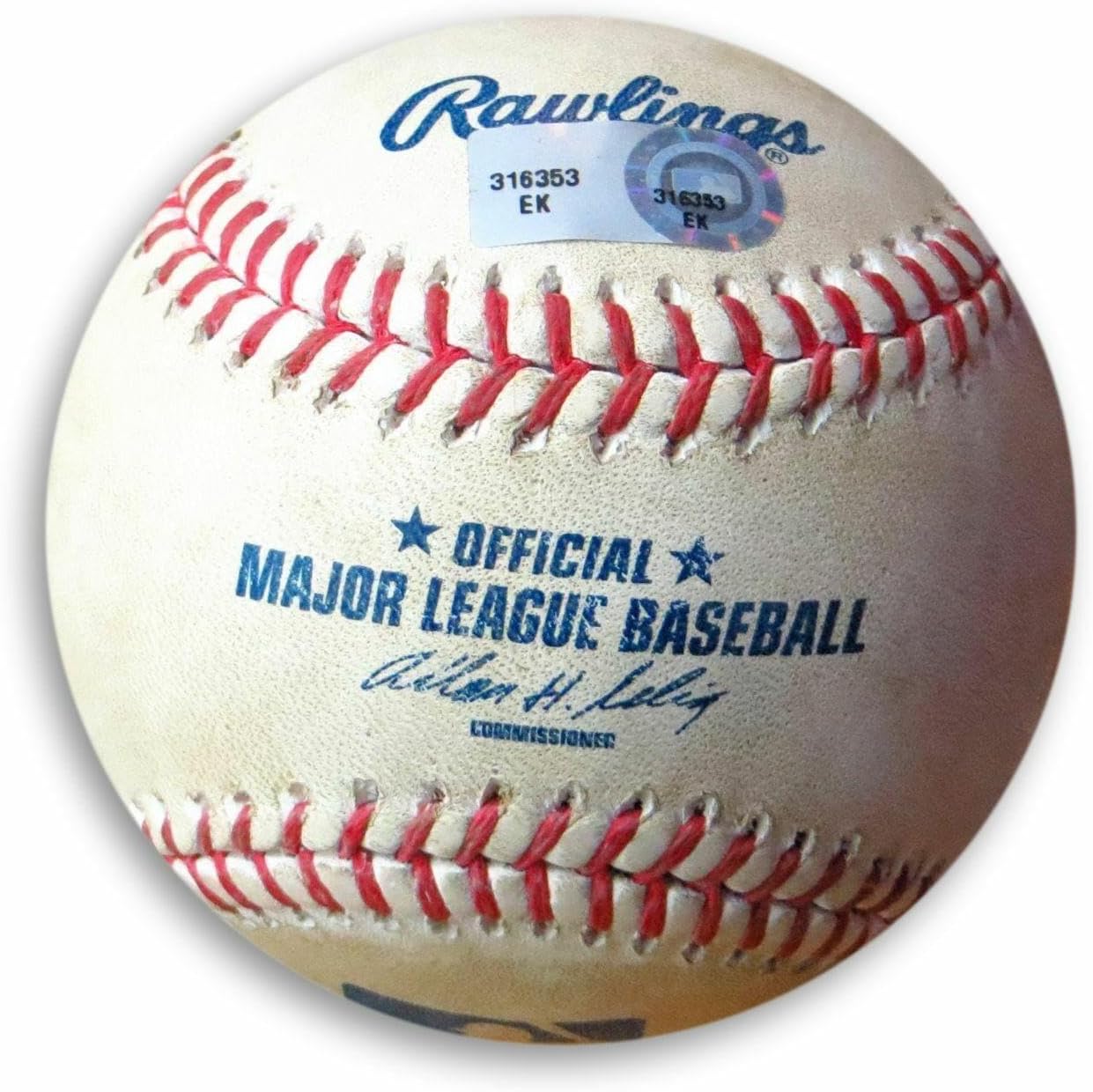 Juan Uribe Game Used Baseball Dodgers 6/10/13 Hit Double vs. Miley (AZ) EK316353 - MLB Game Used Baseballs