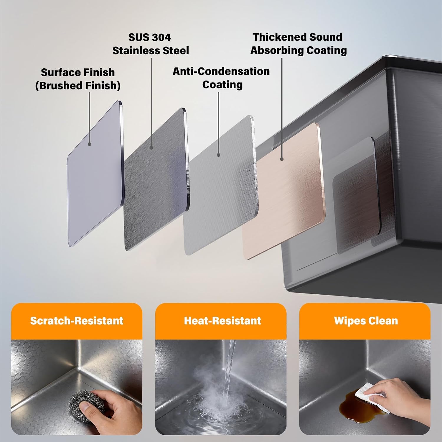Drop In Kitchen Sink with Faucet, 29.5x17.7x10' Basin Depth Undermount Kitchen Sinks, Stainless Steel Sink with Cup Washer, Drain Strainer, Cutting Board, Colander, Storage Basket & Roll-up Rack