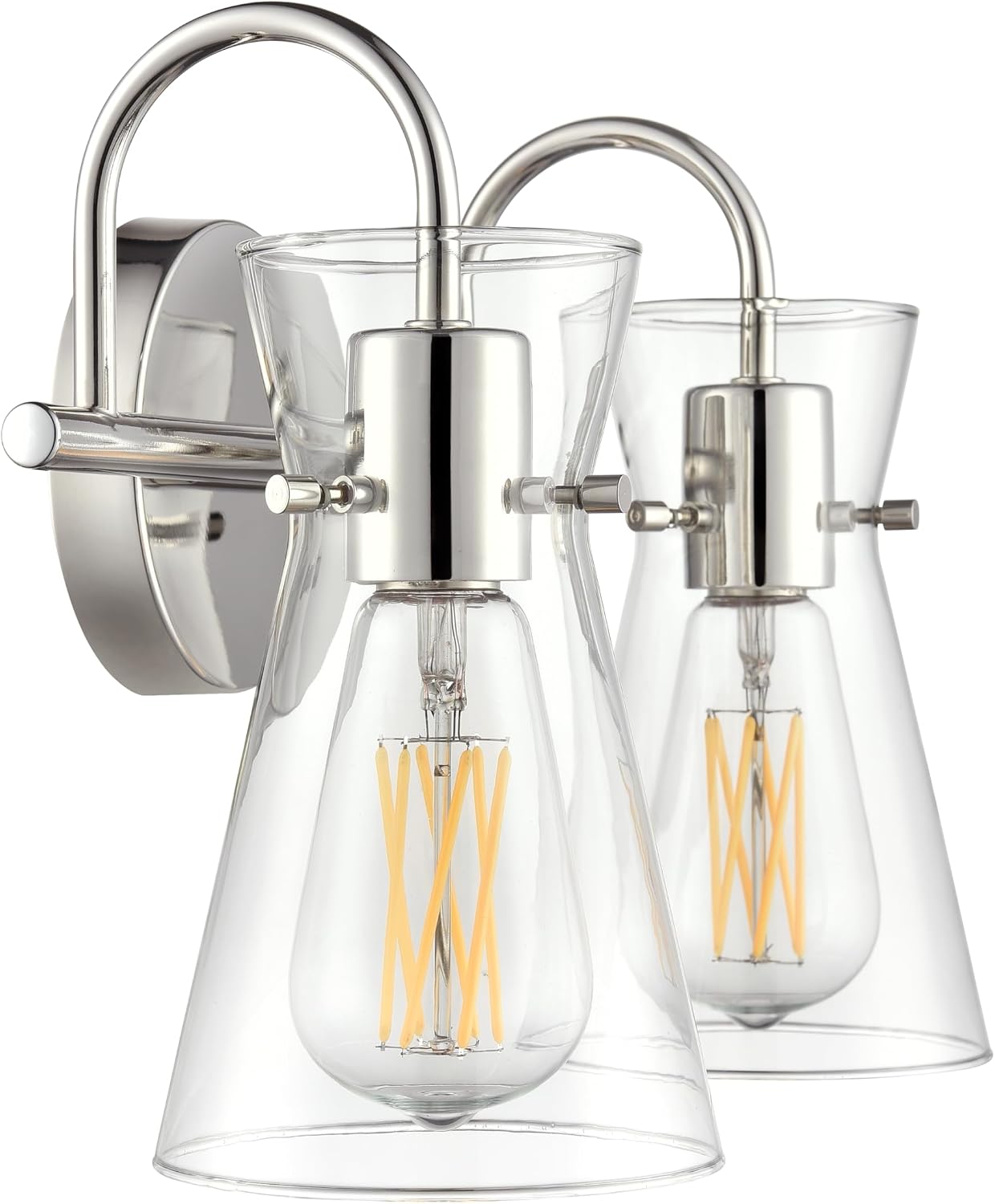 ML Lighting 21002-PN Camellia 13.5' Wide 2-Light Vanity - Polished Nickel