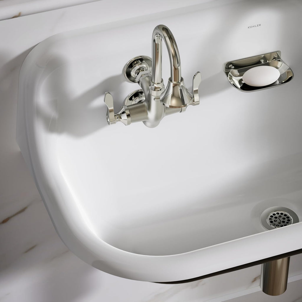 Kohler K-730T70-4AJR-SR Triton Bowe Cannock Bathroom Sink Faucet, Vibrant Bright Nickel