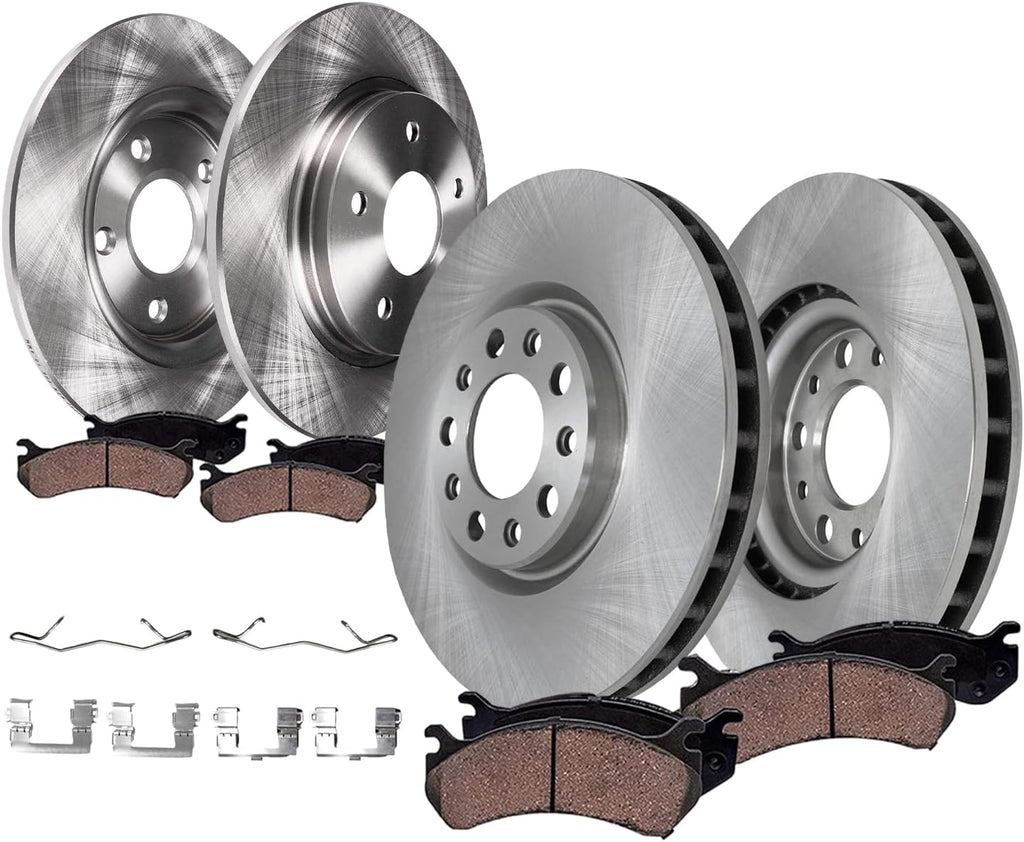 Detroit Axle - AWD Brake Kit for 2016 2017 2018 Buick Envision, Disc Brake Rotors Ceramic Brakes Pads with Hardware Replacement : 12.64' inch Front and 12.40' inch Rear Rotor