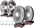Detroit Axle - AWD Brake Kit for 2016 2017 2018 Buick Envision, Disc Brake Rotors Ceramic Brakes Pads with Hardware Replacement : 12.64' inch Front and 12.40' inch Rear Rotor