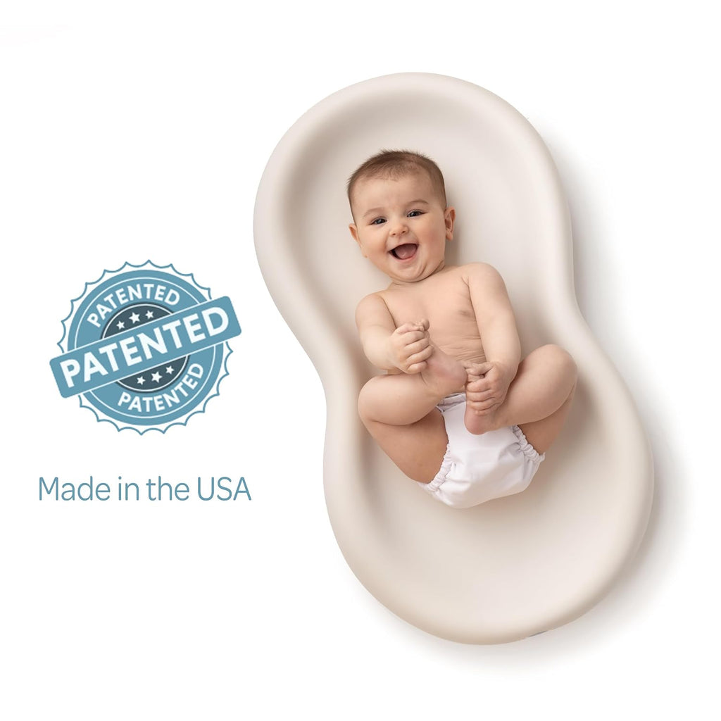 Keekaroo Peanut Changer Baby Vanilla – The Original - Easy-to-Clean Changing pad and The only Shell Over Foam, Fully Water Repellant, Wipeable Diaper pad, Wipe-Clean Changing pad