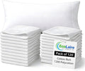 EcoLaire Pillow Covers - Pillowcases Standard Size, Pack of 120 - Cotton Rich T200 Polycotton - Bulk Pillows Cases - 20' x 30' (Fits 20'x 28' Pillows) for Home, Hotels, Hospitals, Rentals,Crafting