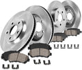 Callahan Brake Parts Front and Rear Brake Kit For Chevrolet Astro 2003-05 |Avalanche 1500 2002 |Silverado 1500 1999-06 - Disc Rotors with Ceramic Brake Pads + Hardware, EBYK018522