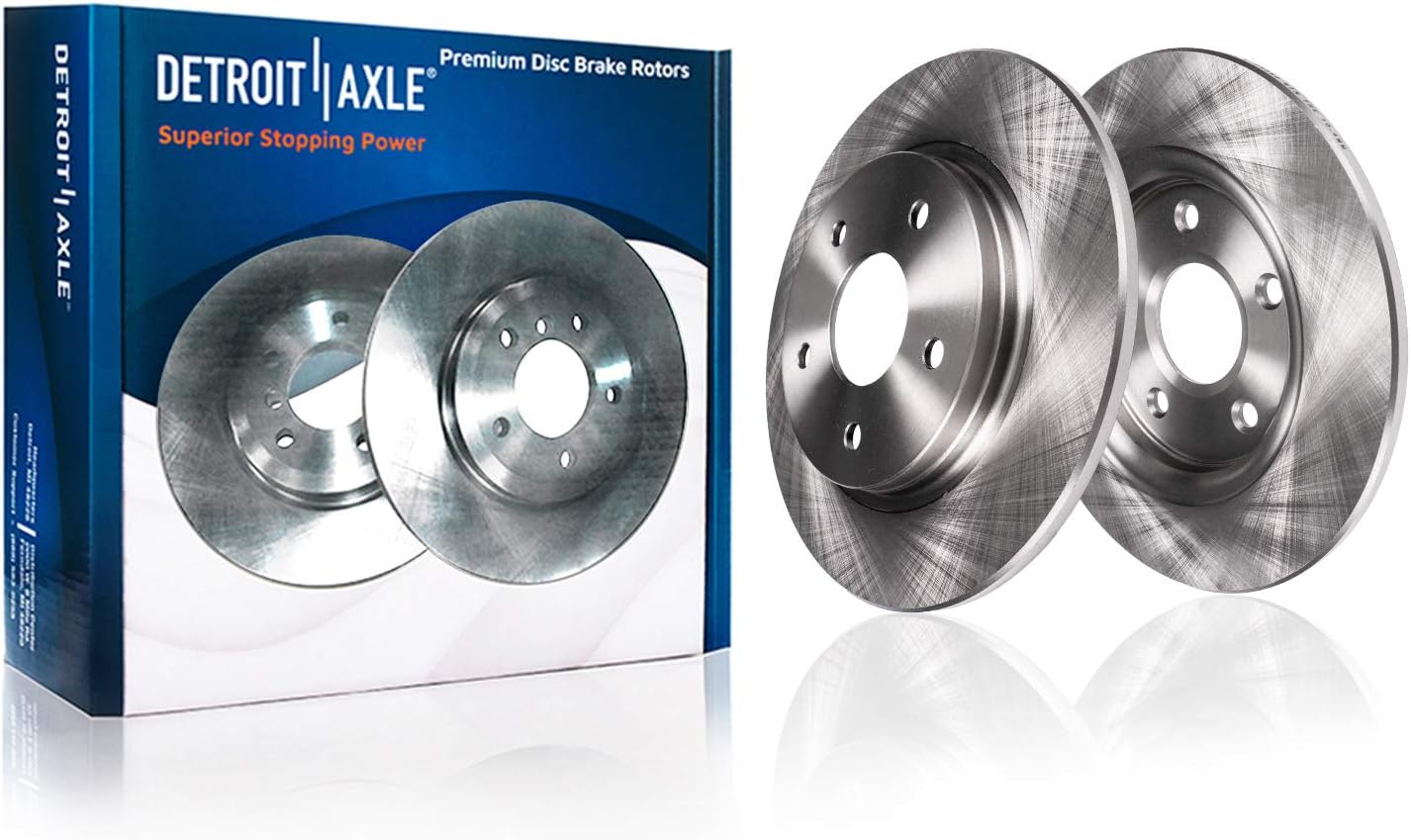 Detroit Axle - 8pc Brake Kit for Hyundai 2019-2022 Veloster N 12.99' inch Front and 11.81' inch Rear Disc Brake Rotors Ceramic Brakes Pads with Hardware 2020 2021 Replacement