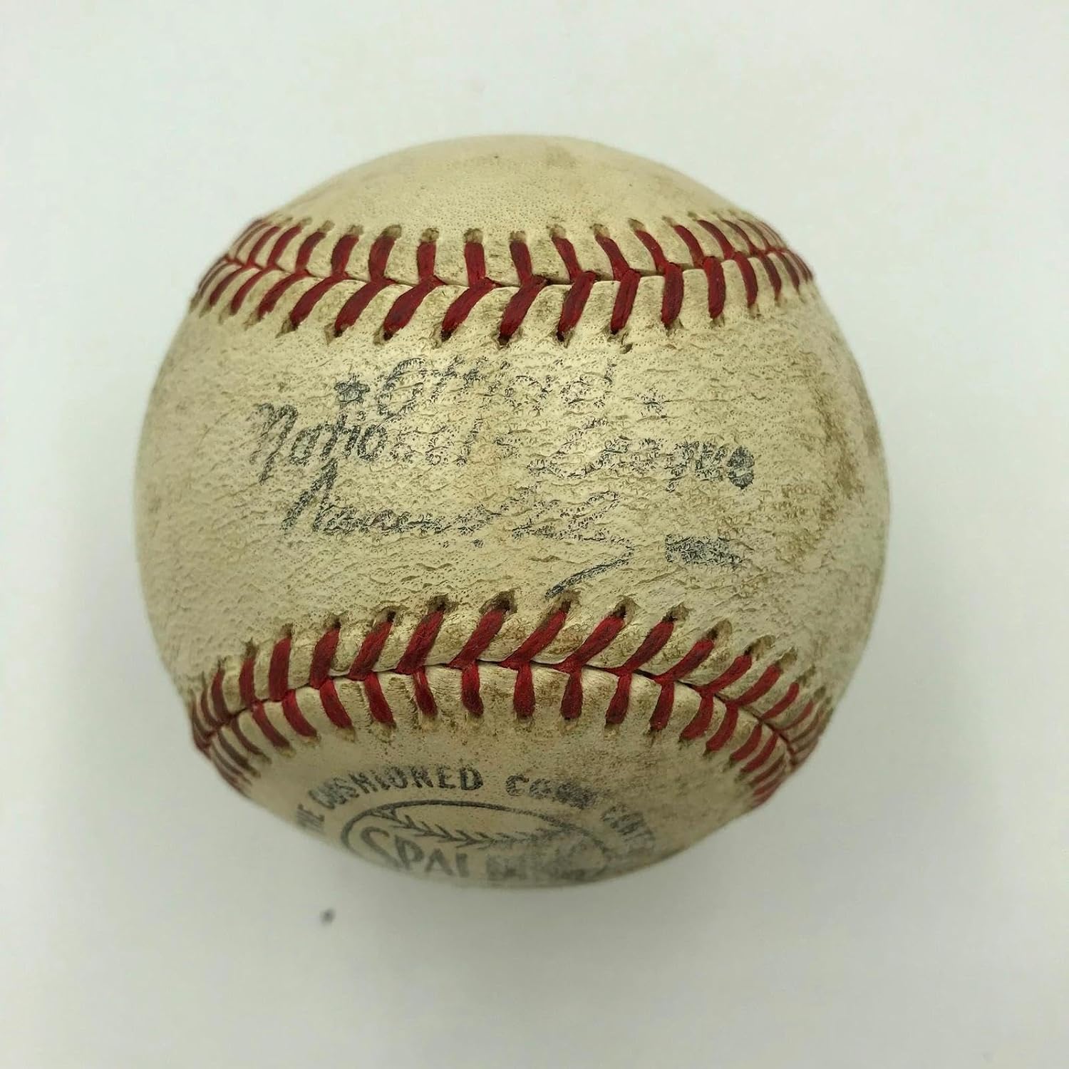 1950's Charlie Grimm Single Signed Game Used NL Baseball Chicago Cubs JSA COA - MLB Game Used Baseballs
