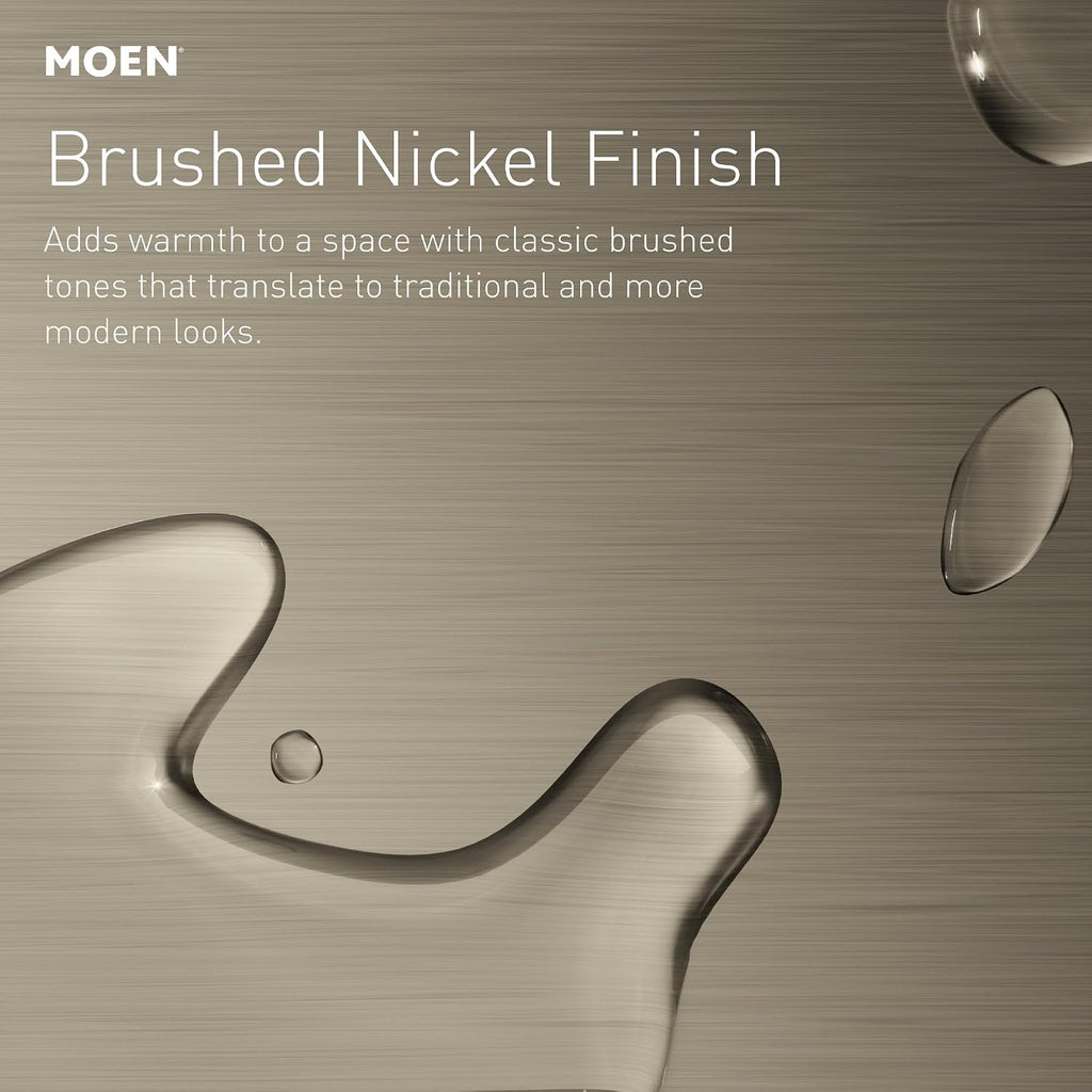 Moen Belfield Posi-Temp Tub and Shower Trim Kit with Eco-Performance Showerhead, Valve Required, Brushed Nickel, T2313EPBN