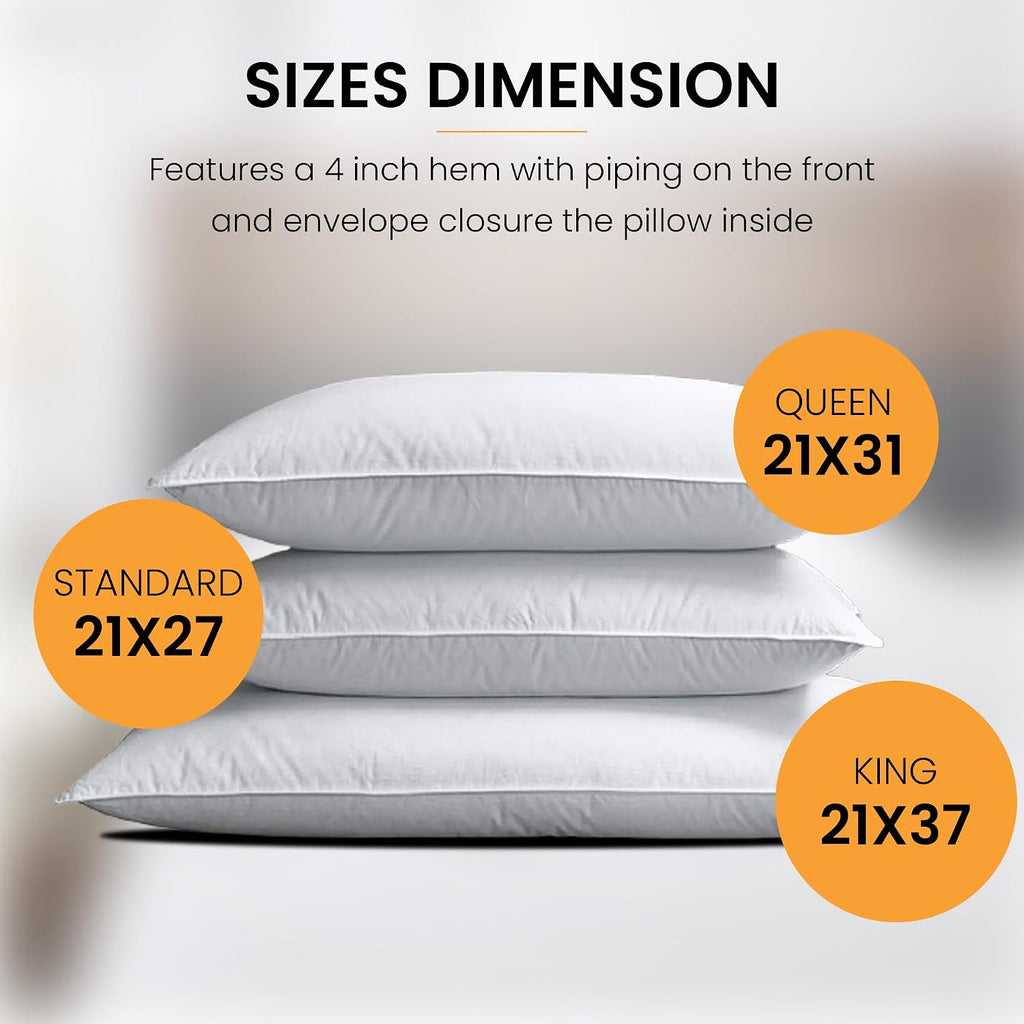 Belem Bulk Pillow Cases(72 Pack) -Queen Size Envelope Closure Pillow Protectors(21x31) -Polycotton White Pillow Cases Bulk -300 TC- Bedding Essentials -Ideal for Hotels, Hospitals, Vacation Rentals