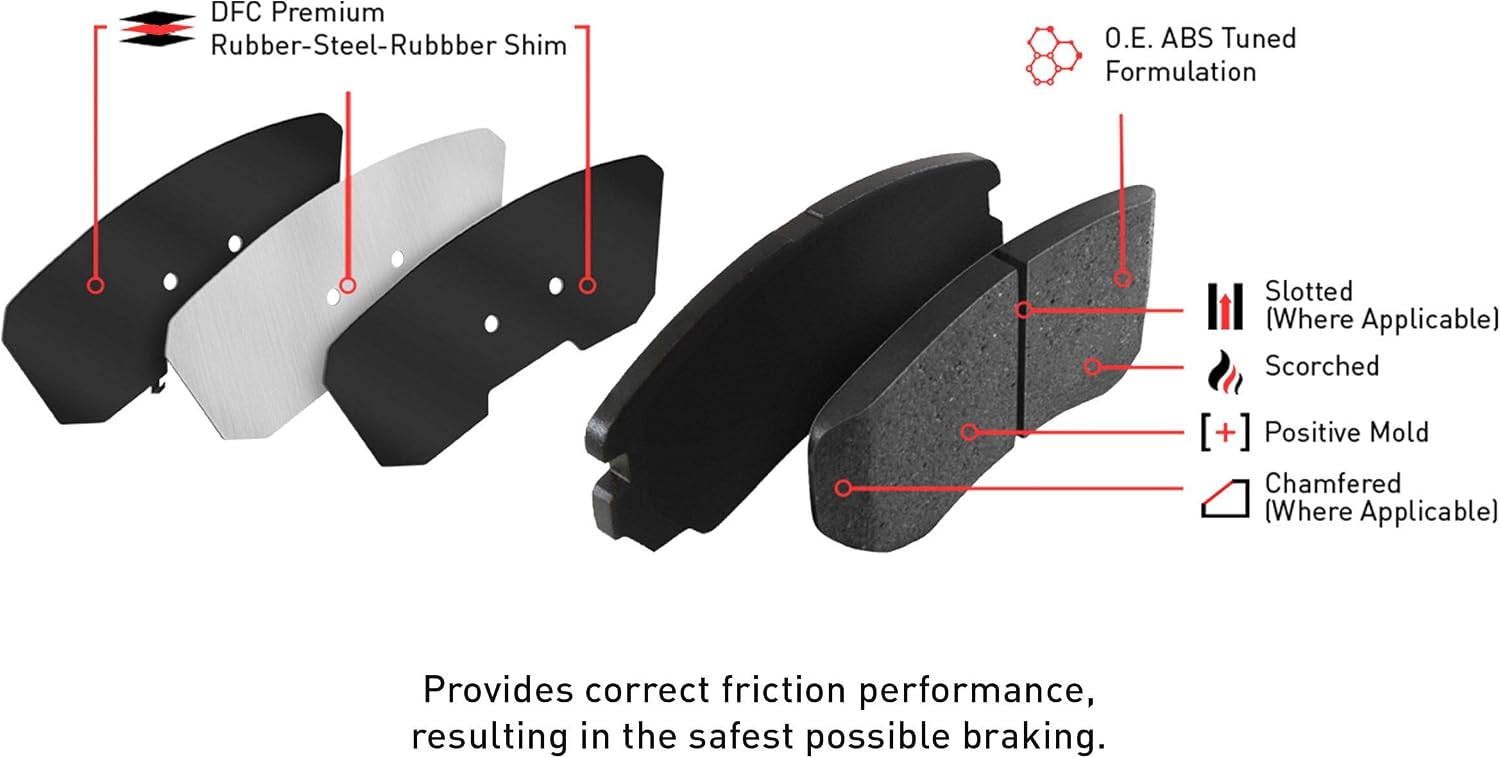 Dynamic Friction Company Brake Kit For 2015-2017 Honda Odyssey| Front and Rear 5000 Advanced Brake Pads and Rotors Kit|Hardware included