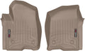 WeatherTech Custom Fit FloorLiners for GMC Sierra 1500, Silverado 2500HD/3500HD, Silverado 2500HD/3500HD - 1st Row (4514361), Tan